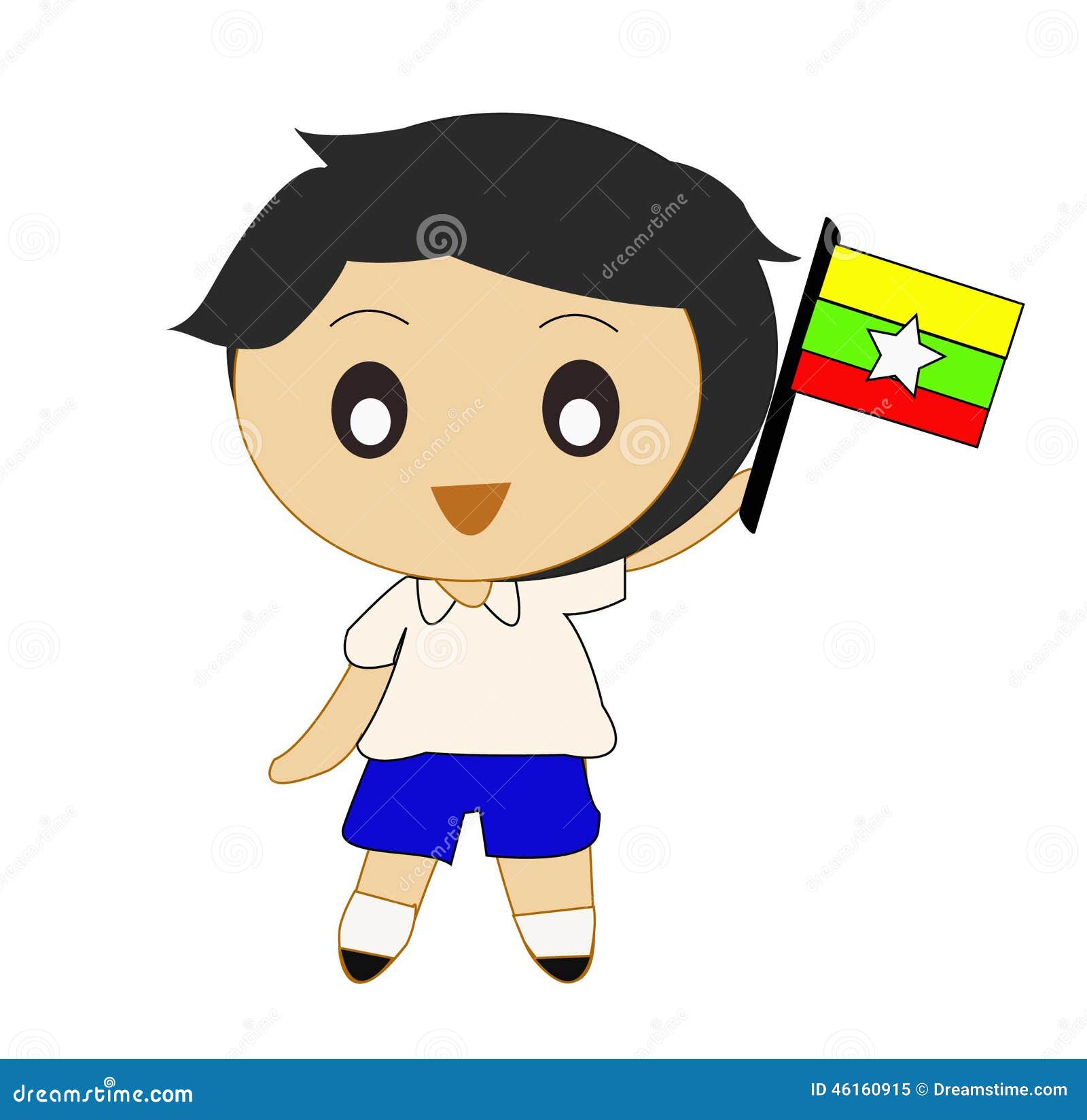 Cartoon ASEAN Myanmar stock illustration. Illustration of ...