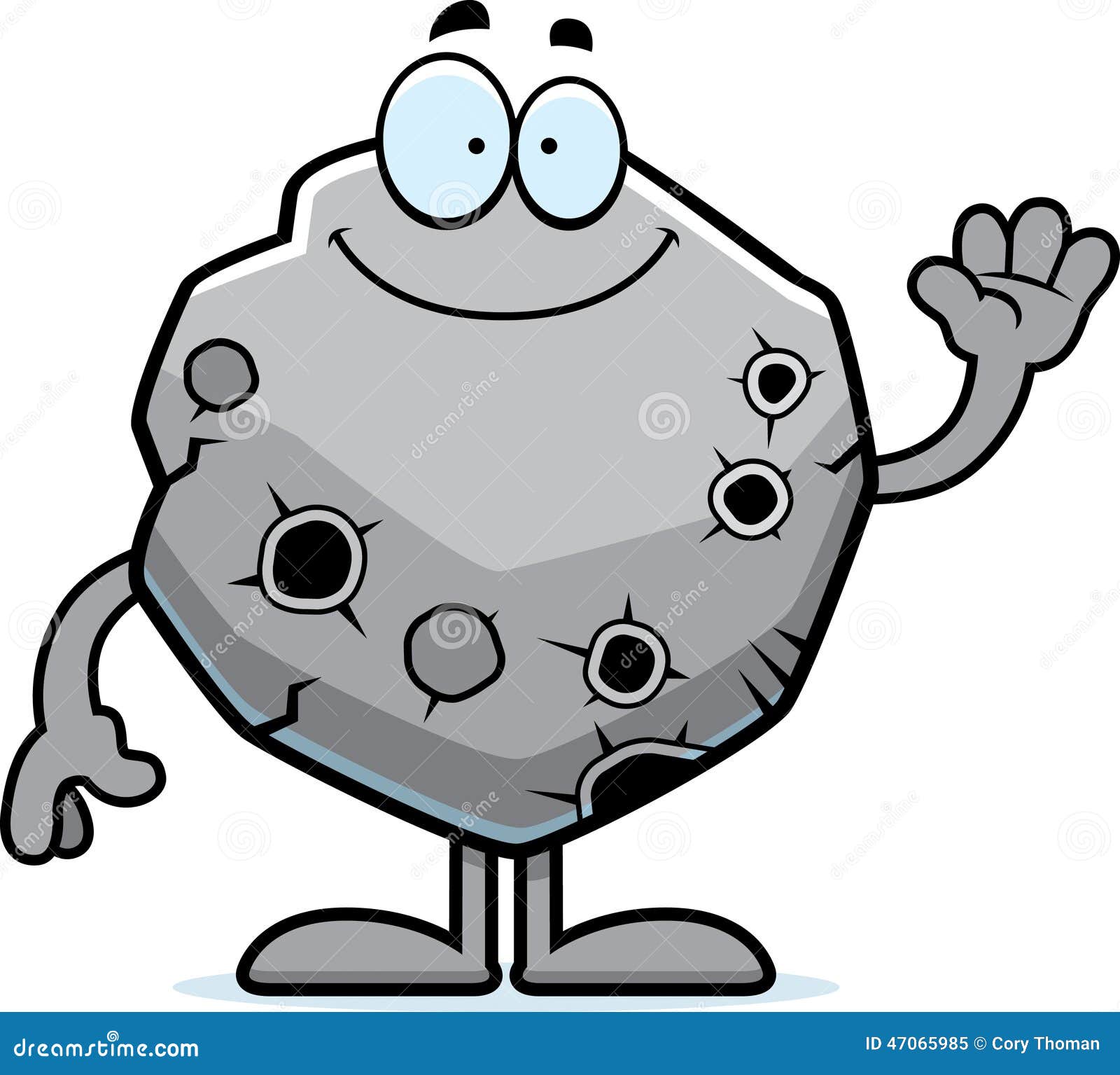 Cartoon Asteroid Waving stock vector. Illustration of body - 47065985