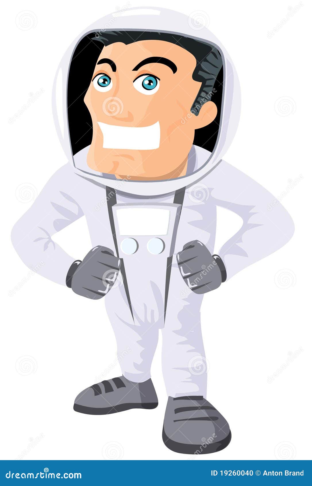Cartoon Astronaout In A Space Suit Stock Vector - Illustration of clip