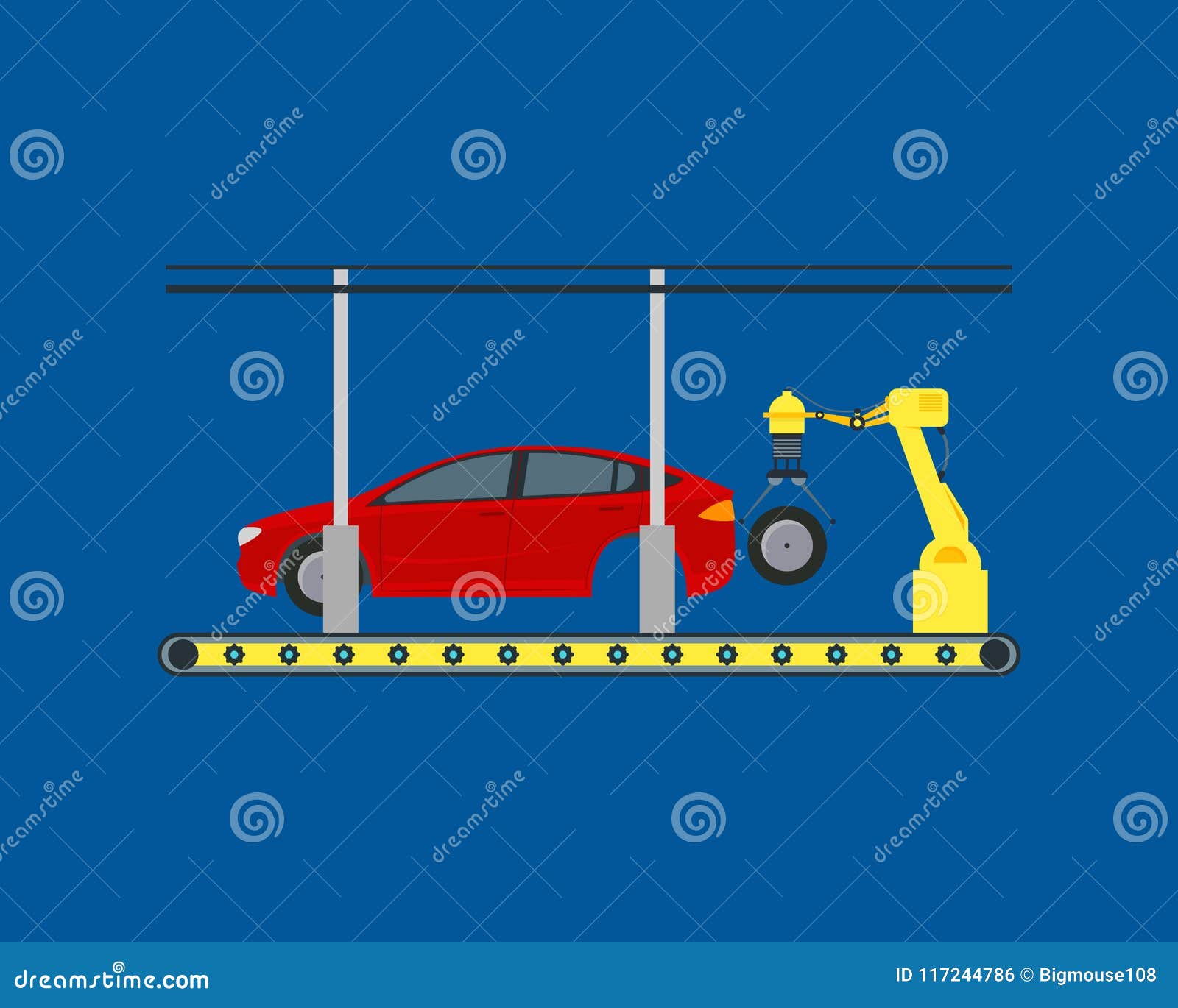 Cartoon Automated Machinery Manufacturing. Vector Stock Vector - Illustration of cartoon, design: 117244786 Cartoon Automated Machinery Manufacturing. Vector Stock Vector - Illustration of cartoon, design: 117244786