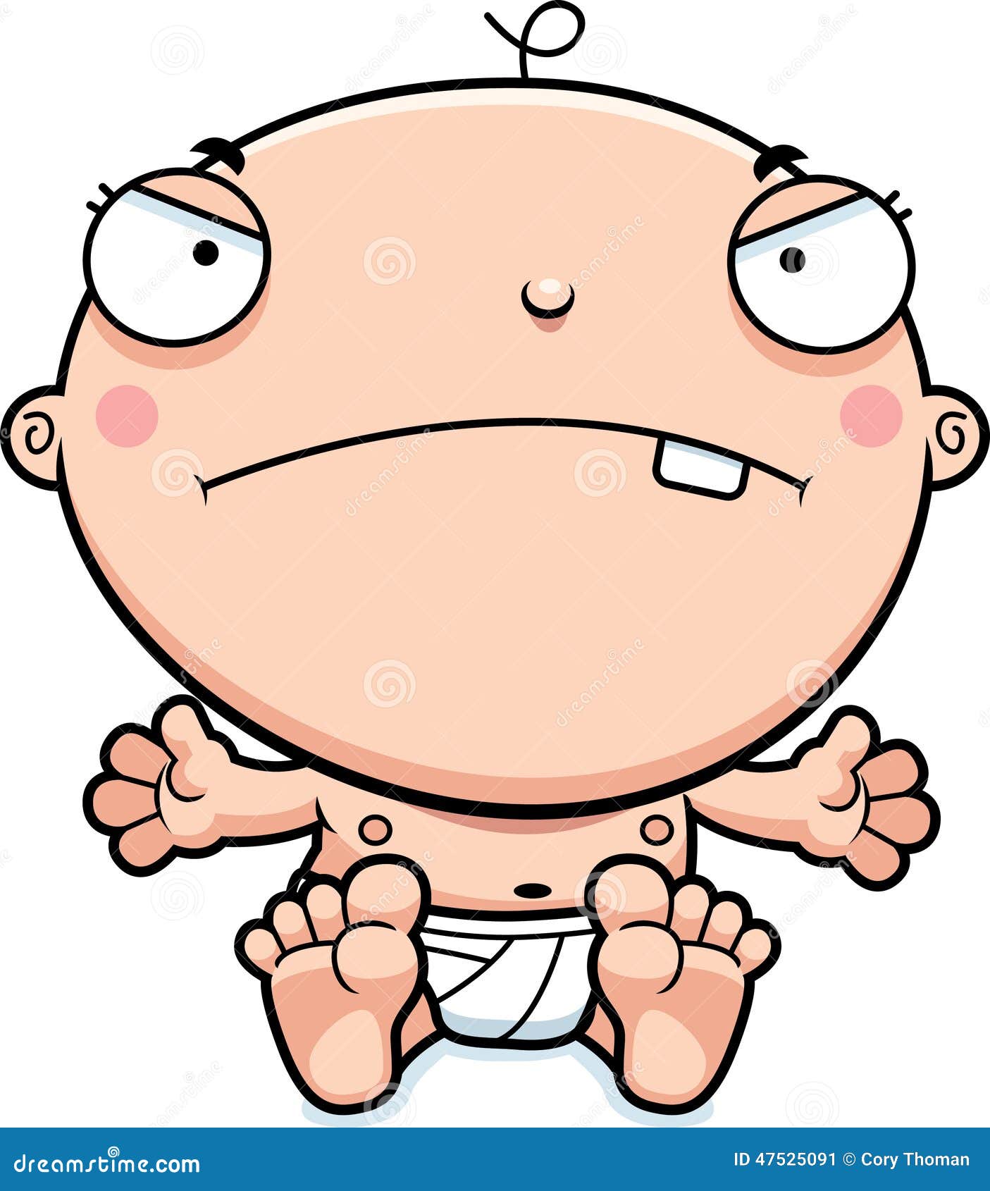 Cartoon Baby Boy Mad stock vector. Image of cartoon, vector  47525091