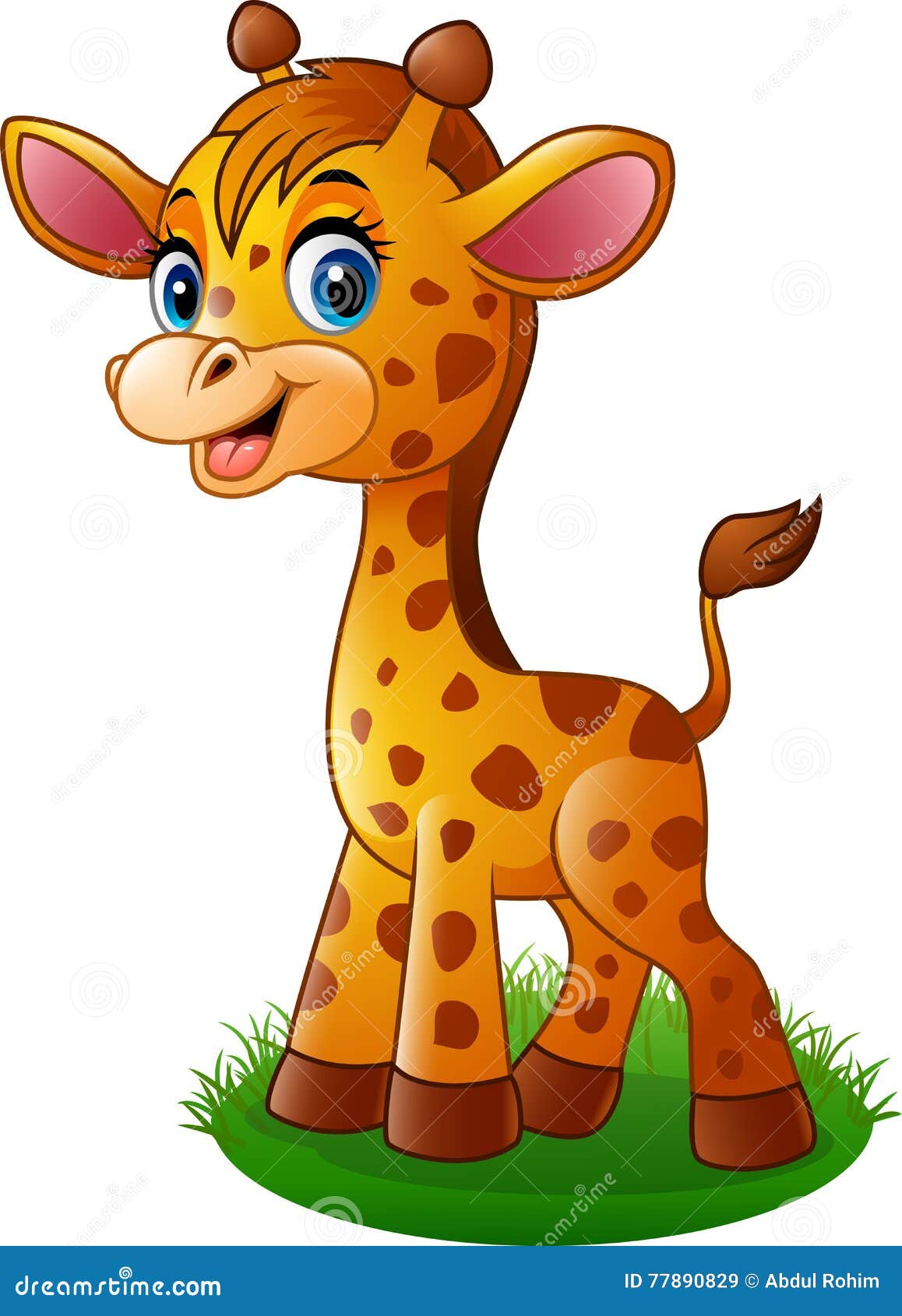 Download Cartoon baby giraffe stock vector. Illustration of ...
