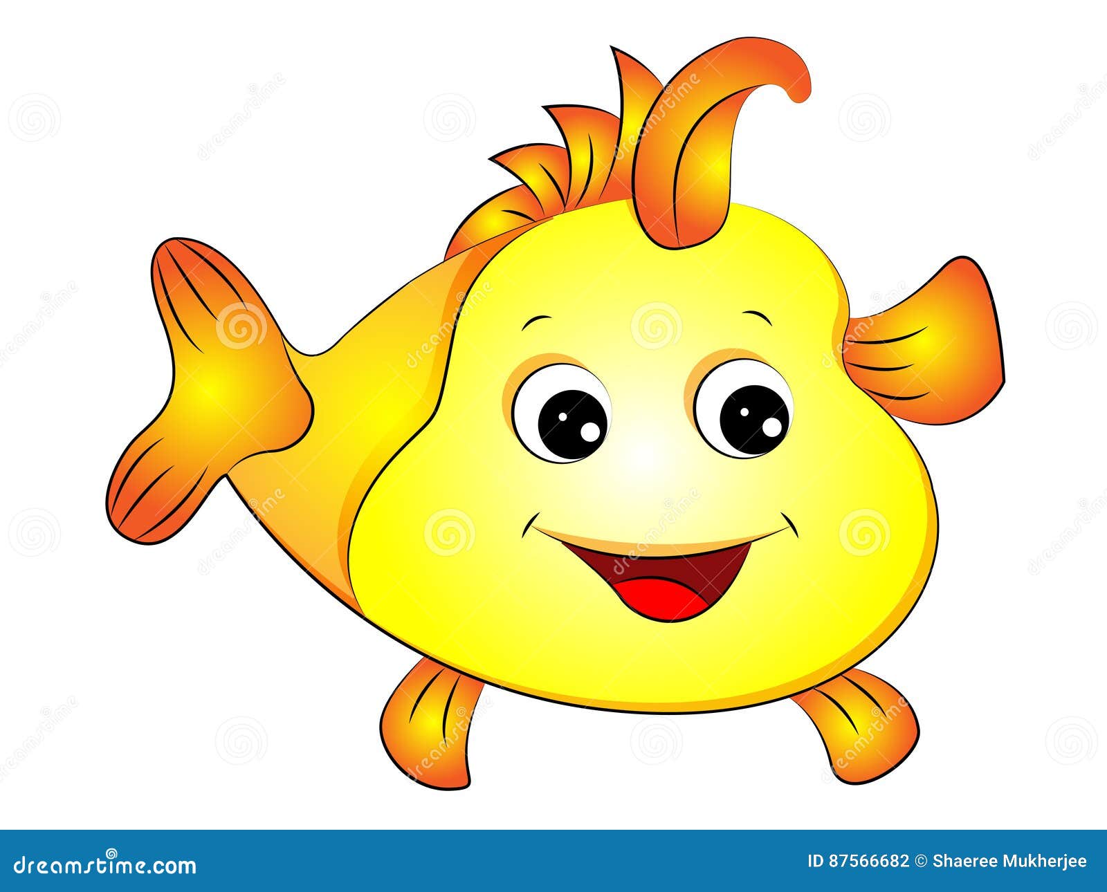 Cartoon Baby Gold Fish stock vector. Illustration of baby - 87566682