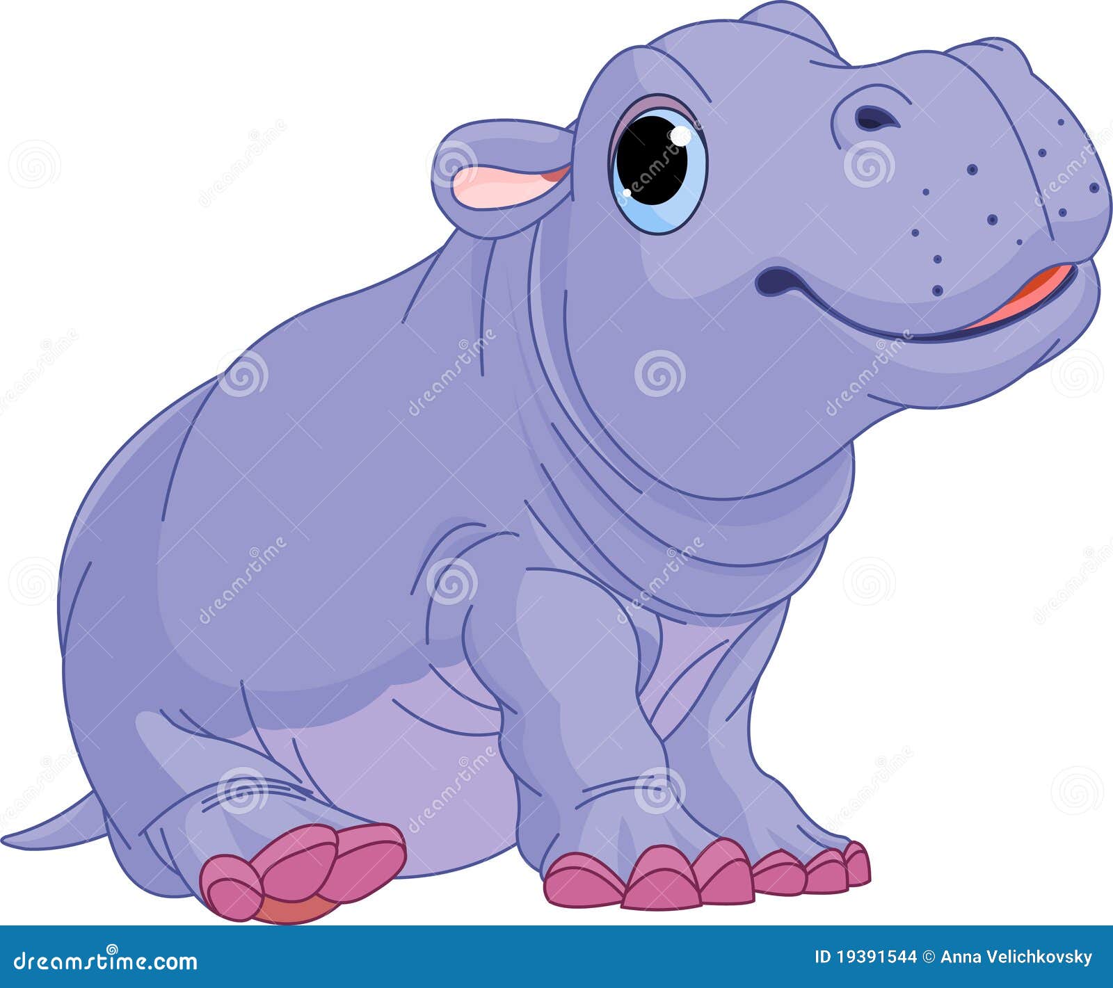 cartoon baby hippo boy