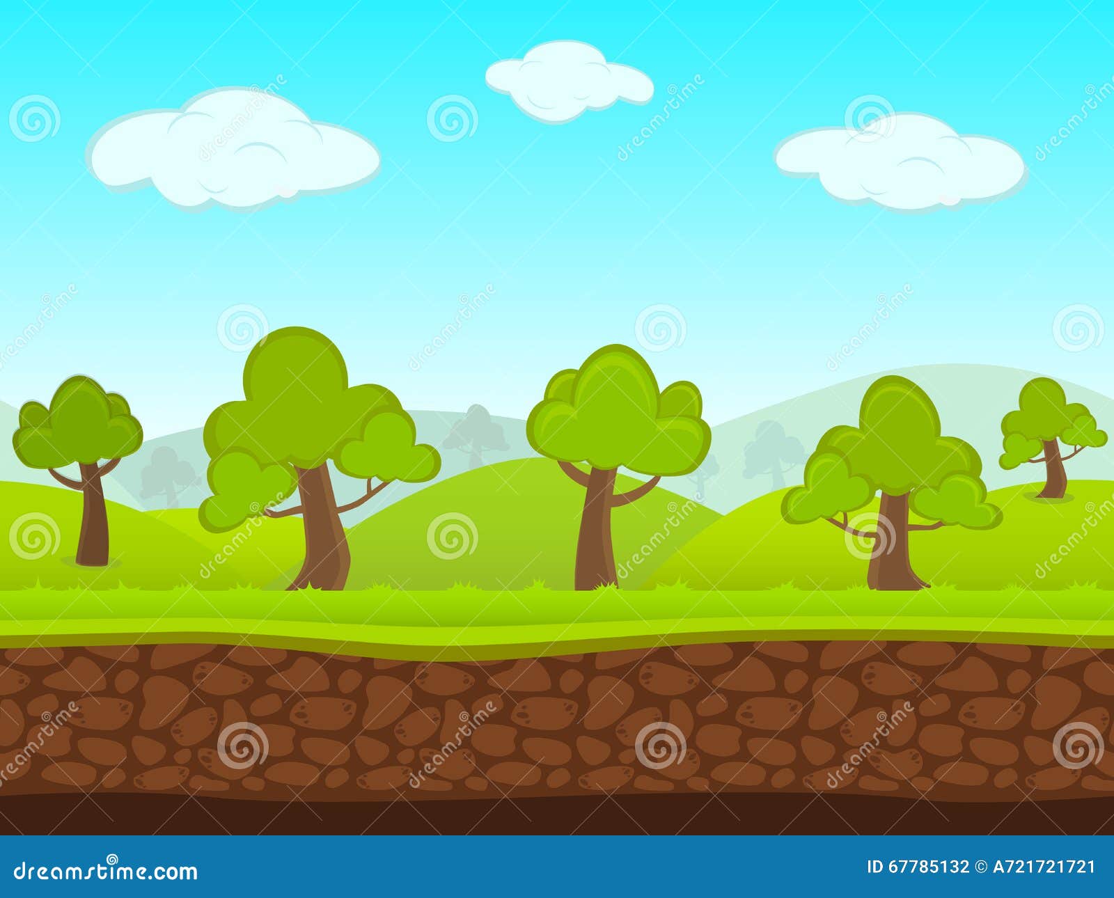 Cartoon background stock vector. Illustration of leaf - 67785132