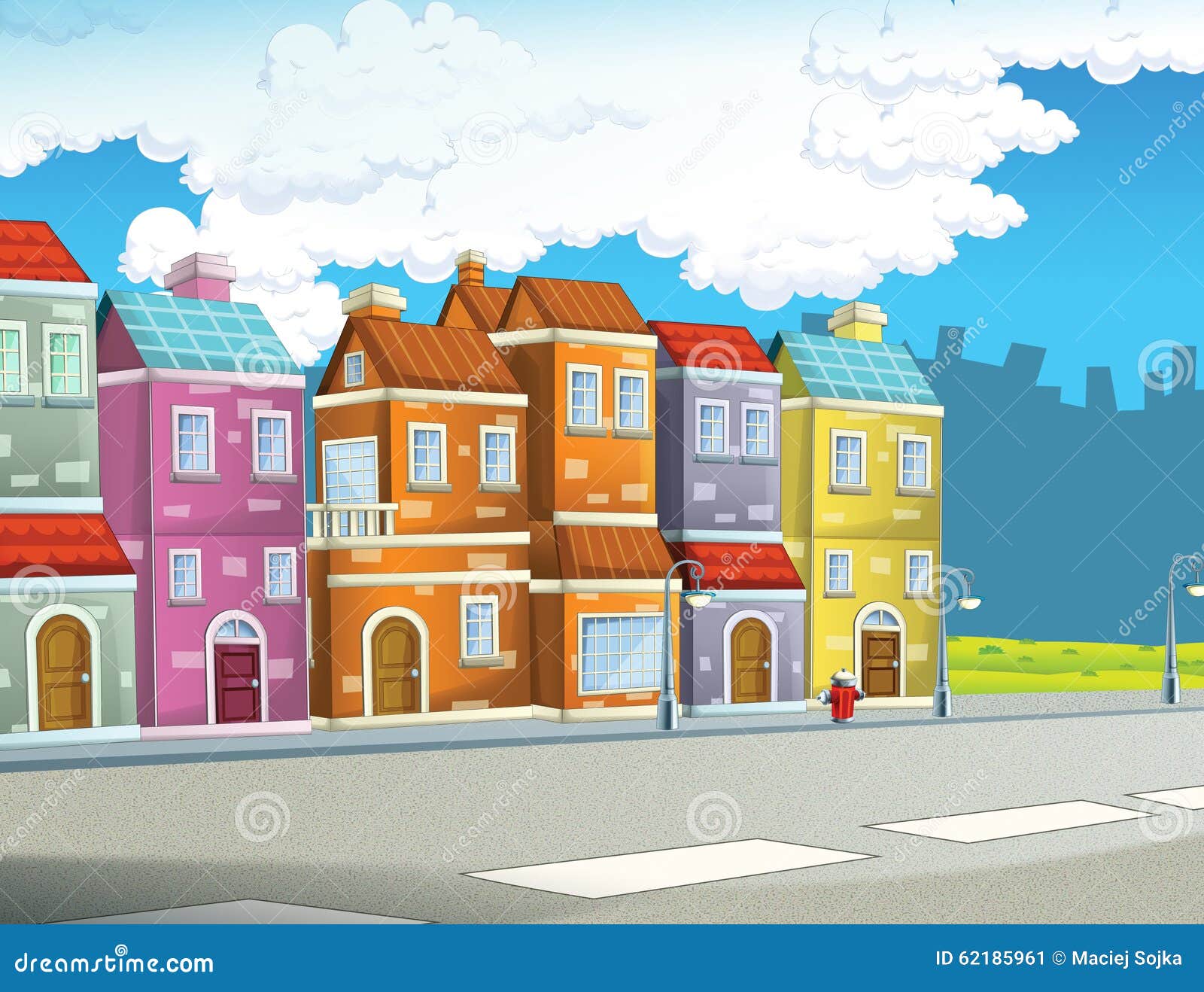 Cartoon Background of a Town Stock Illustration - Illustration of children, fairytale: 62185961 Cartoon Background of a Town Stock Illustration - Illustration of children, fairytale: 62185961