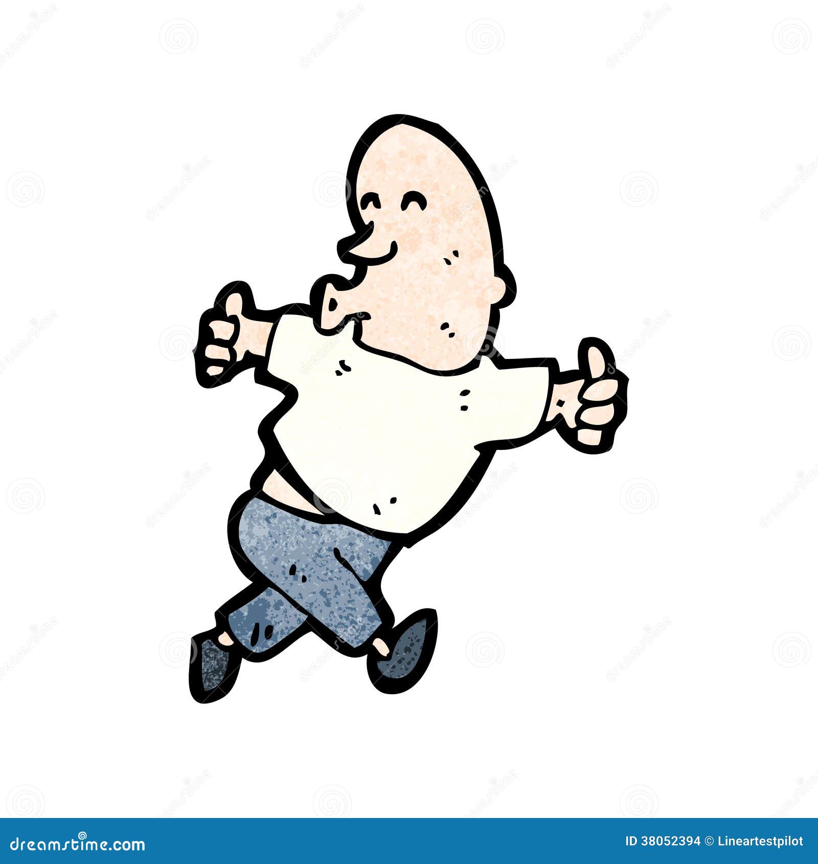 Cartoon bald man stock vector. Illustration of texture - 38052394