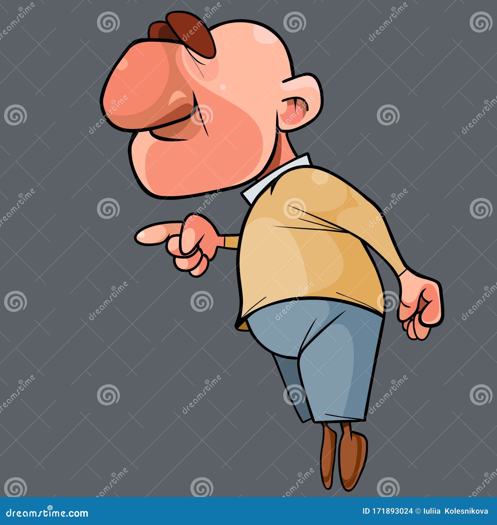 Cartoon of an Aggressive Bald Man in a Suit Yells Menacingly Stock Vector -  Illustration of yells, person: 102555418