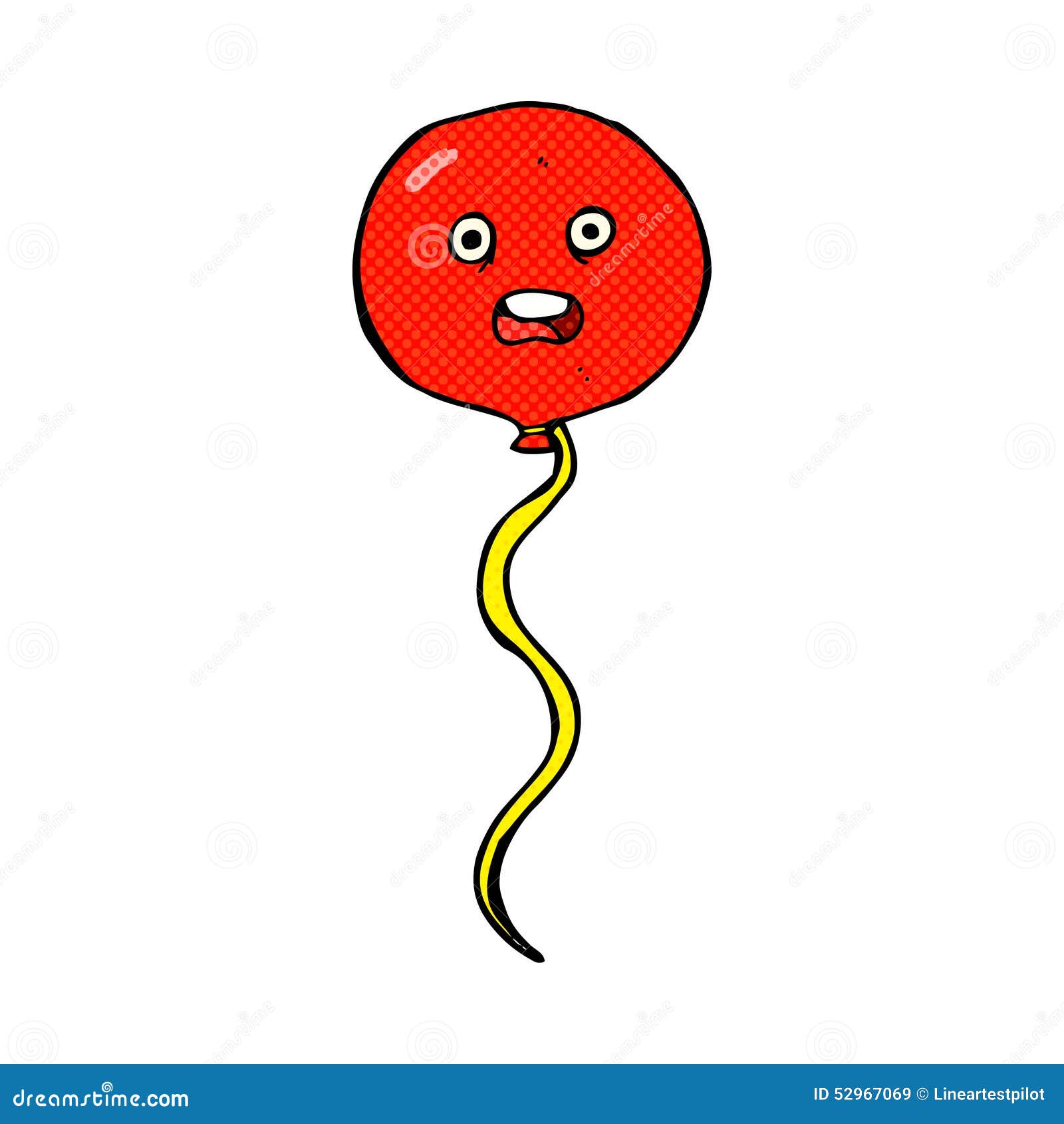 Cartoon balloon with face stock illustration. Illustration of character