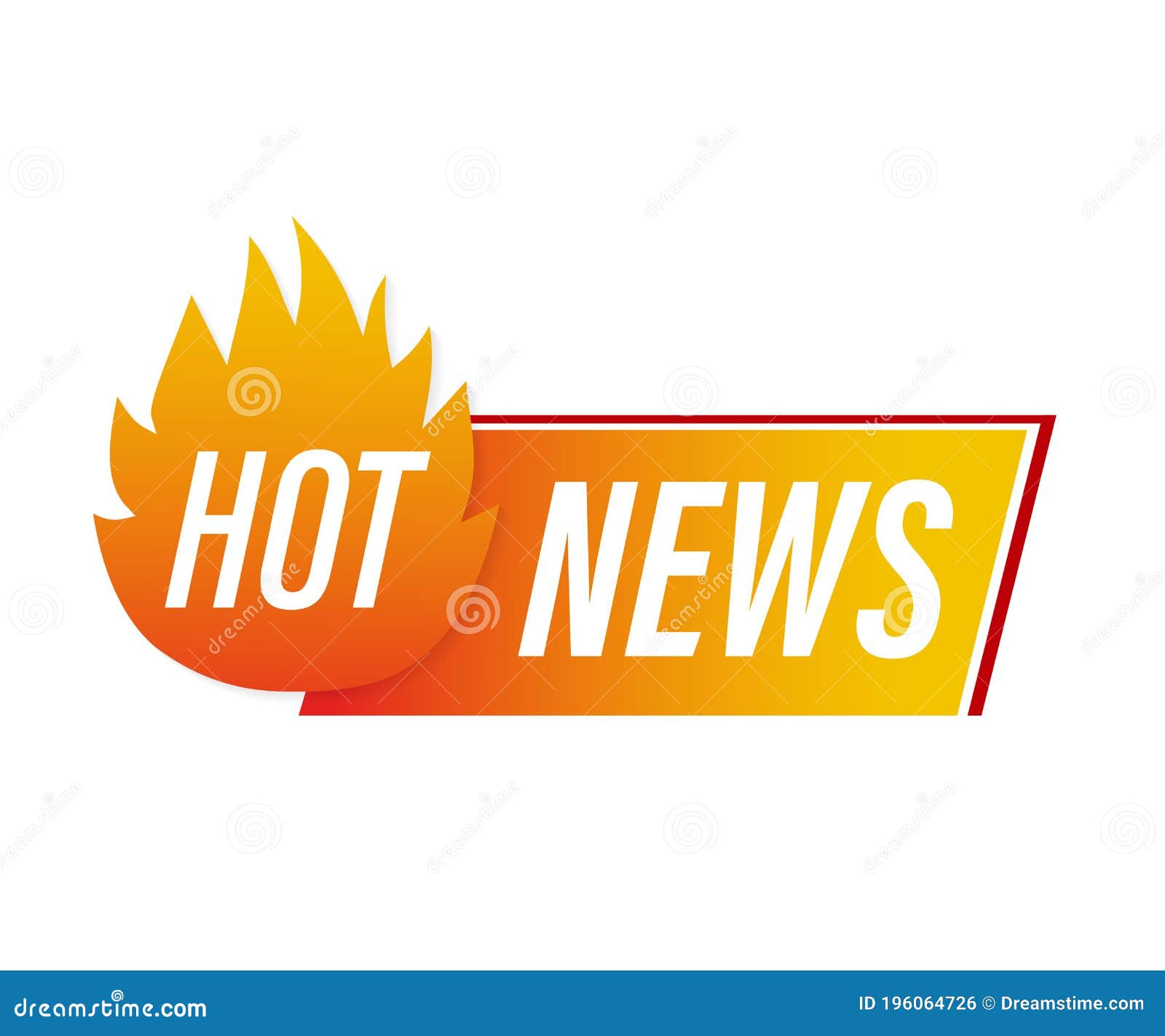Cartoon Banner with Hot News. Technology Background Concept. Flat Web ...