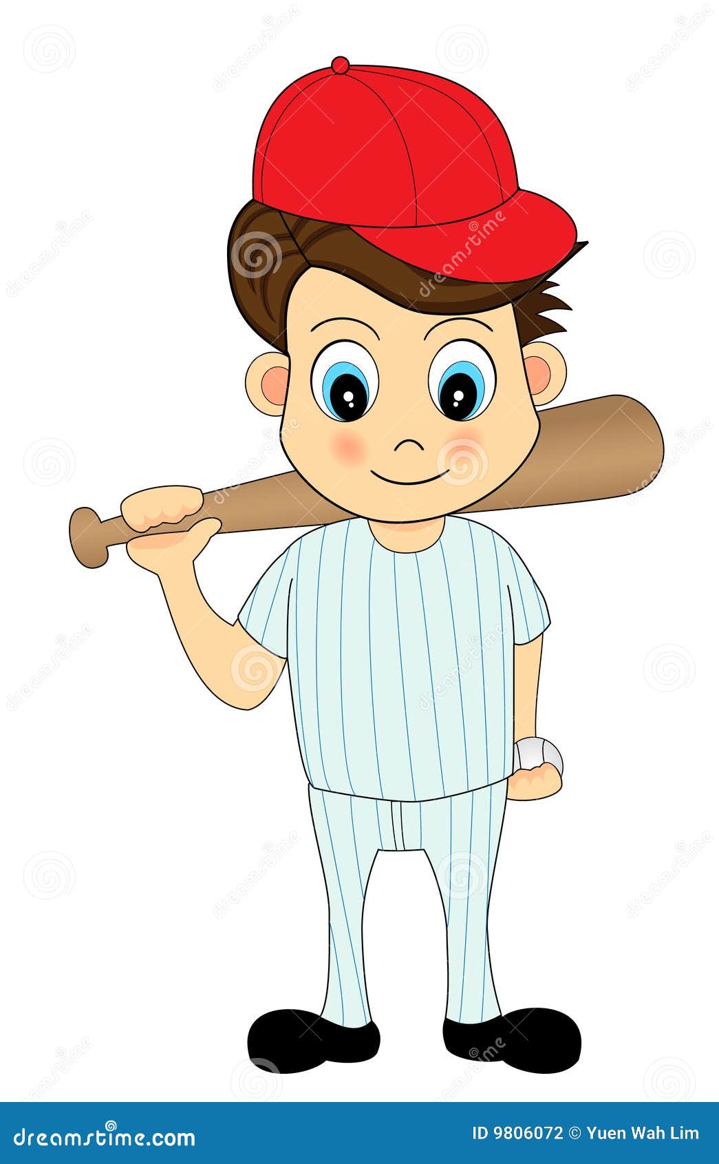 Cartoon baseball player stock vector. Illustration of game 9806072