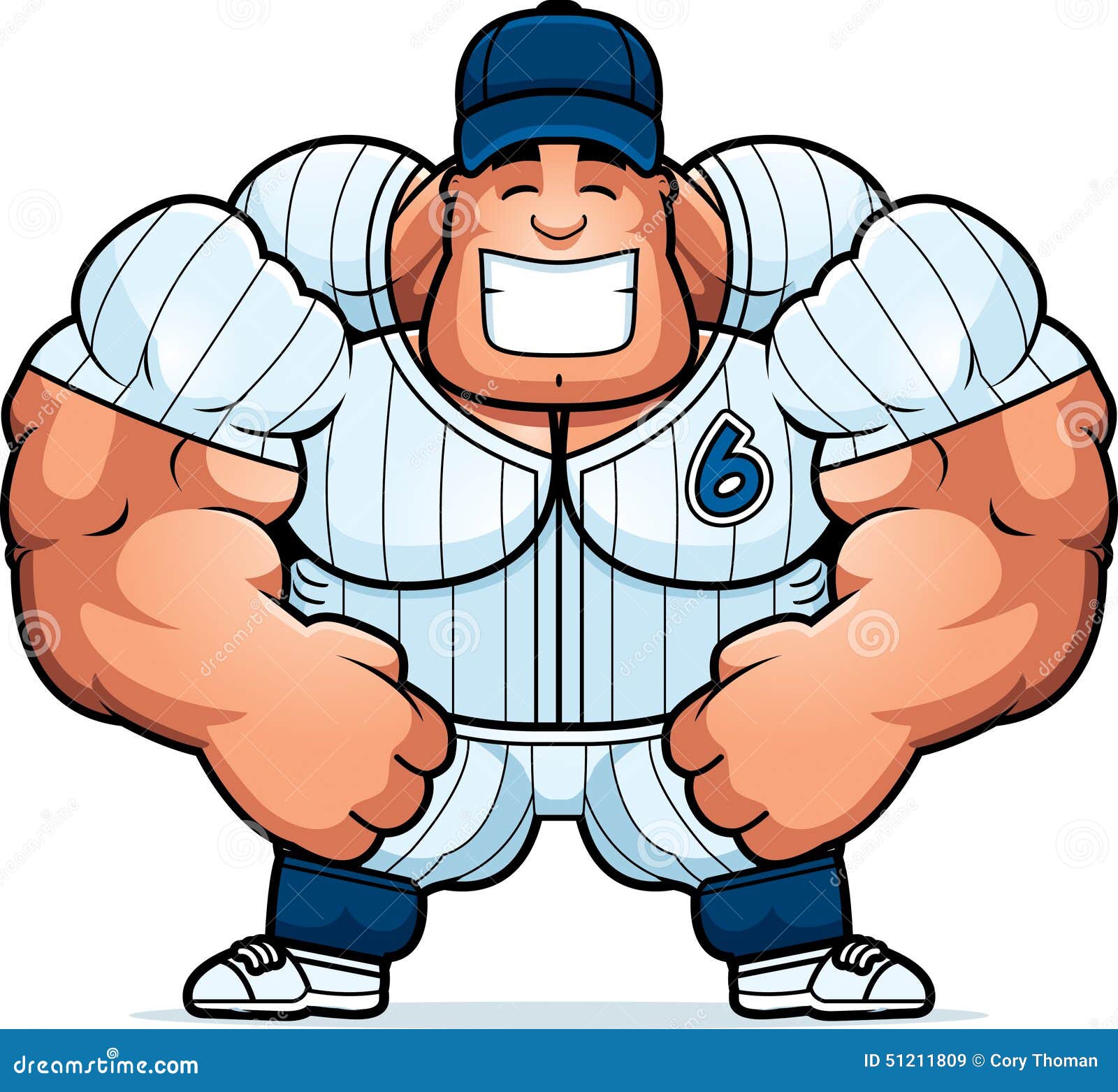 Cartoon Baseball Player Stock Vector Image 51211809