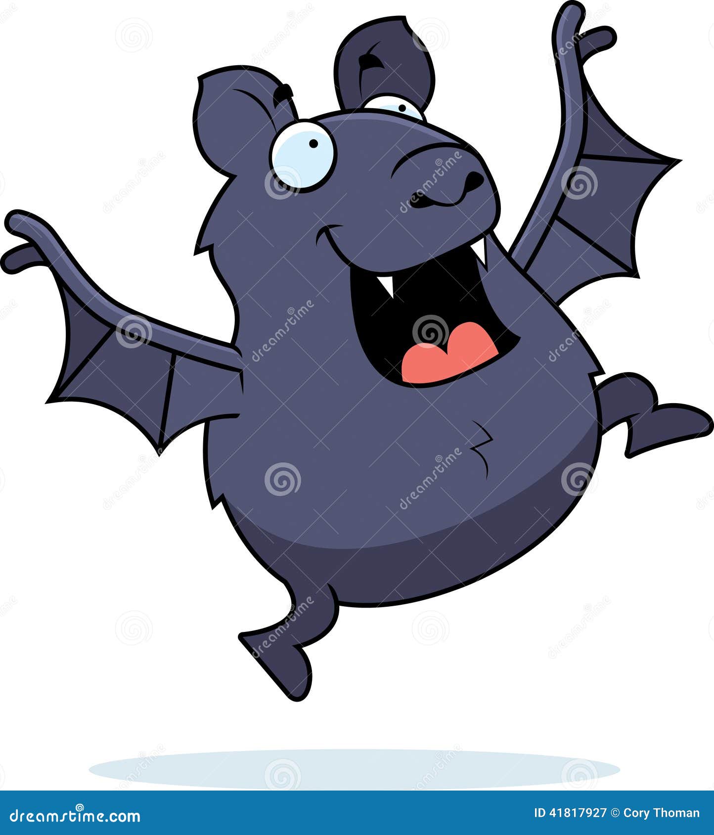 Cartoon Bat Jumping stock vector. Illustration of wings 41817927
