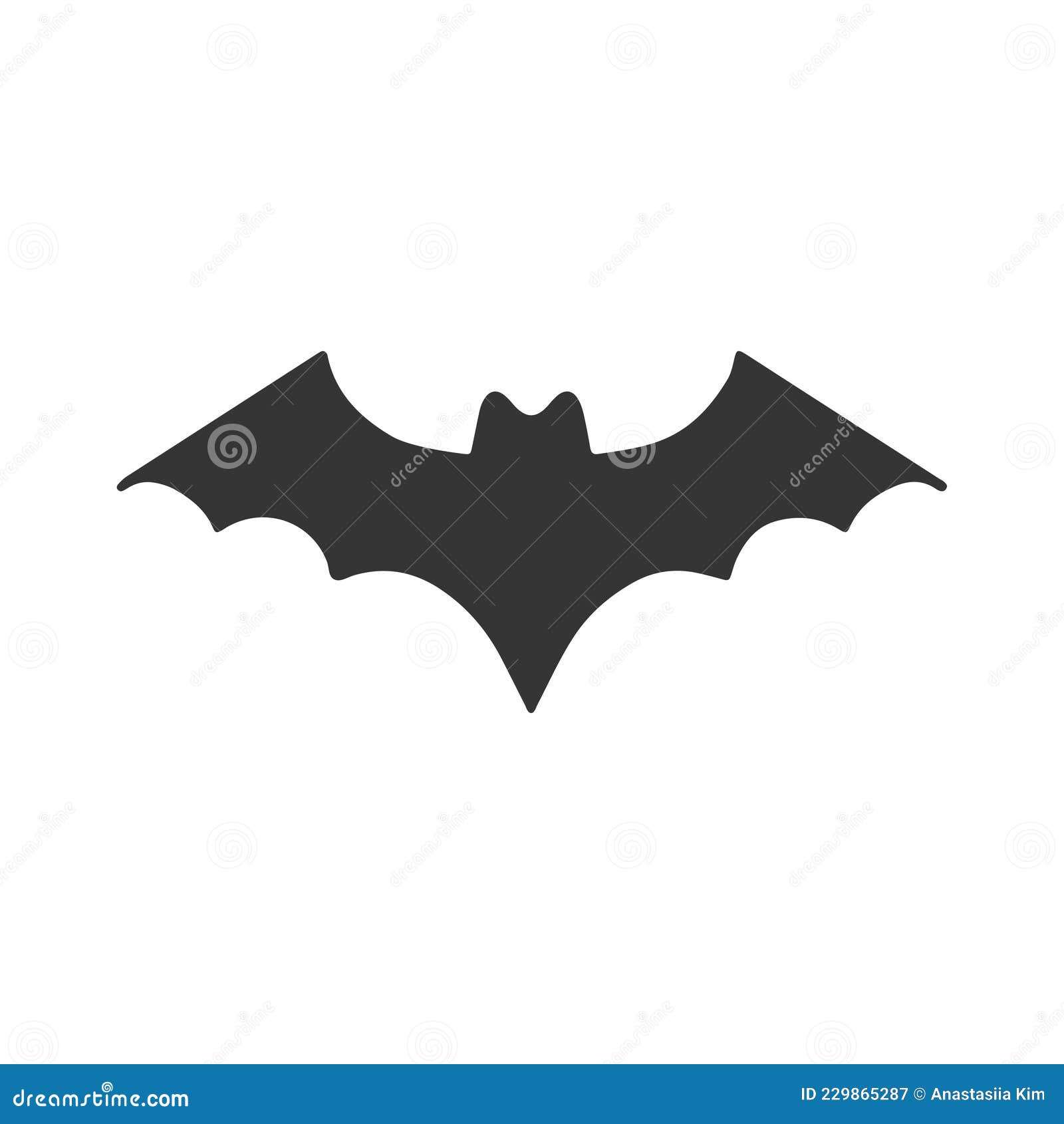 Cartoon Bat on Orange Background. Vector Illustration Stock Vector -  Illustration of icon, isolated: 229865287