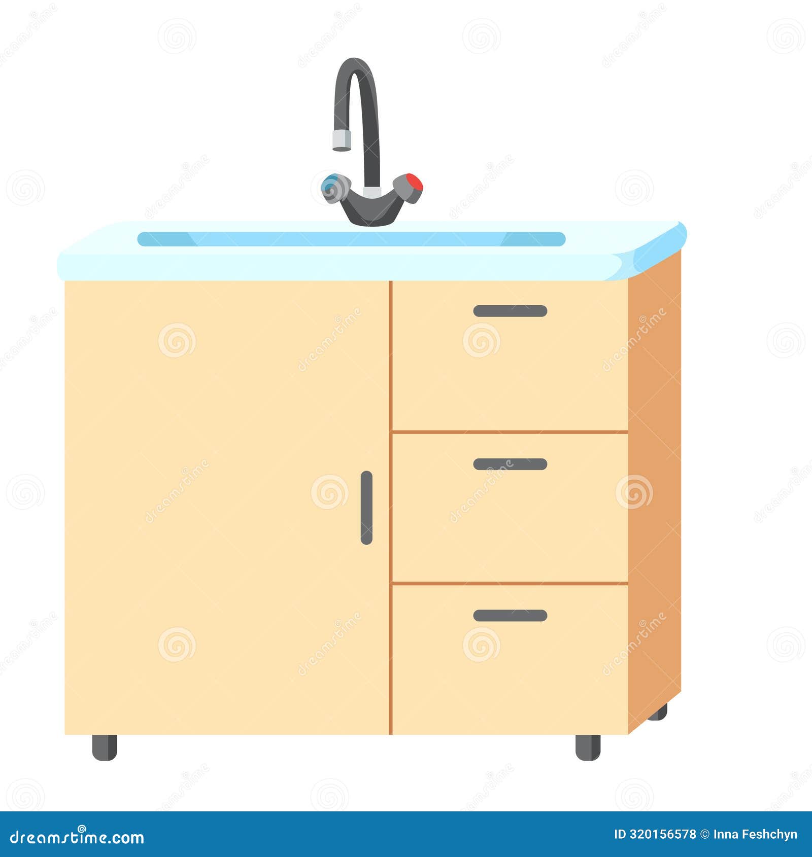 Cartoon Bathroom Equipment, Washbasin without Necessary Accessory. Bath  Time in Flat Style Vector Illustration Stock Vector - Illustration of  toothpaste, washroom: 320156578, image size:1600x1690