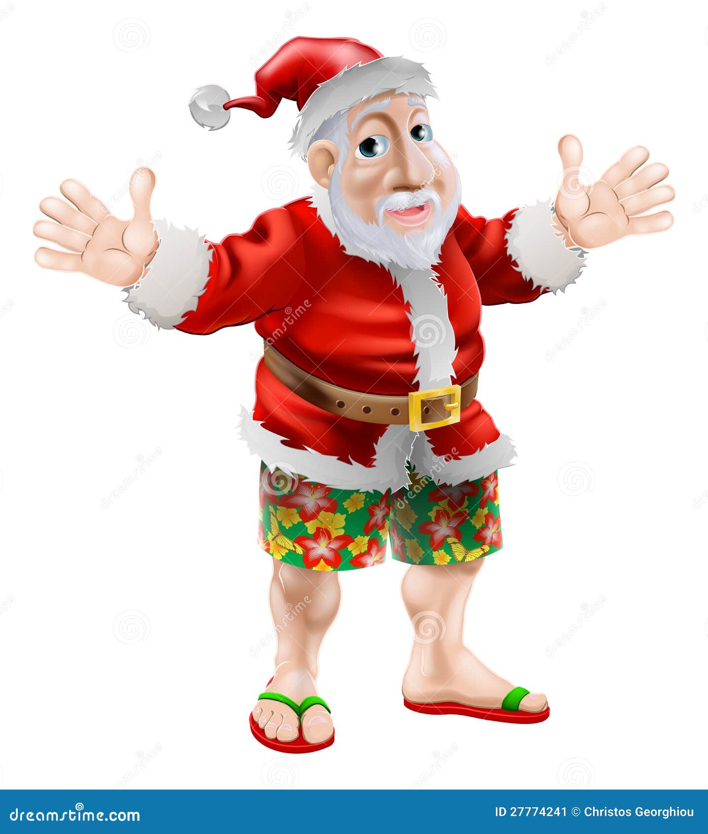 free clipart santa on the beach - photo #11