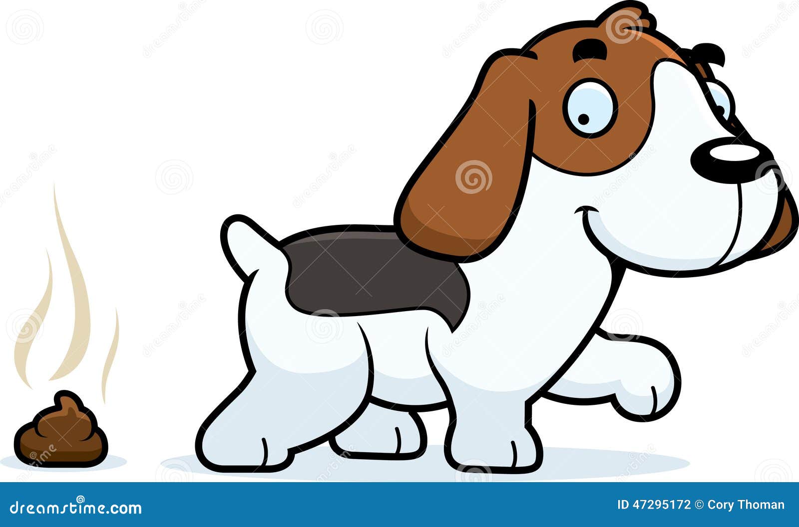 Cartoon Beagle Poop stock vector. Illustration of waste - 47295172