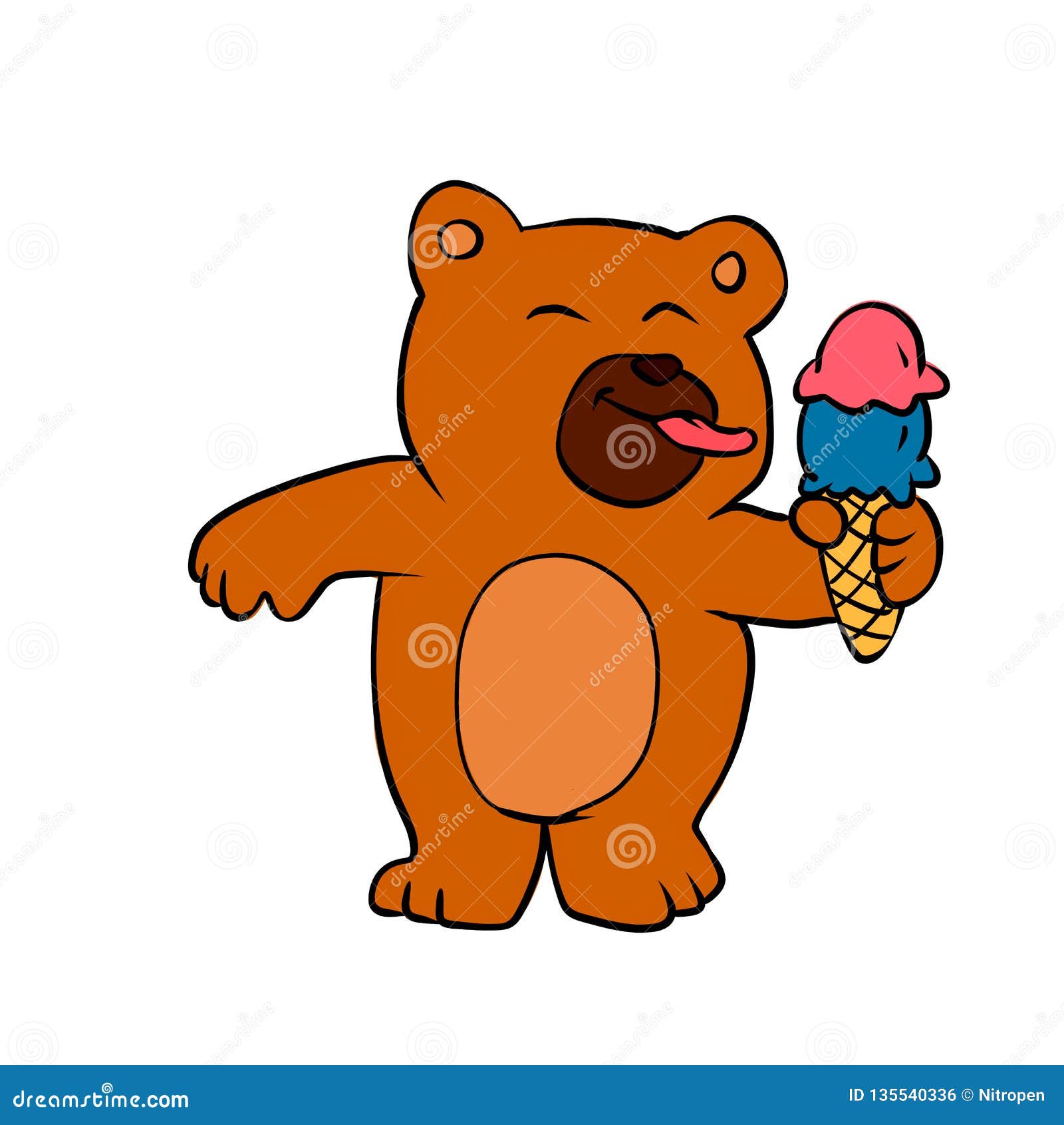 Cartoon Bear Eating Ice Cream Stock Illustration - Illustration of refreshment, frozen: 135540336 Cartoon Bear Eating Ice Cream Stock Illustration - Illustration of refreshment, frozen: 135540336