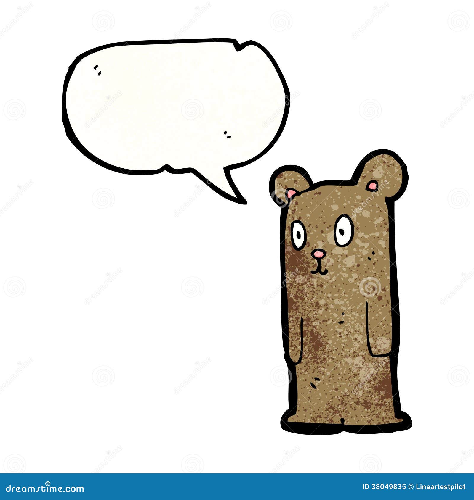 cartoon bear with speech bubble