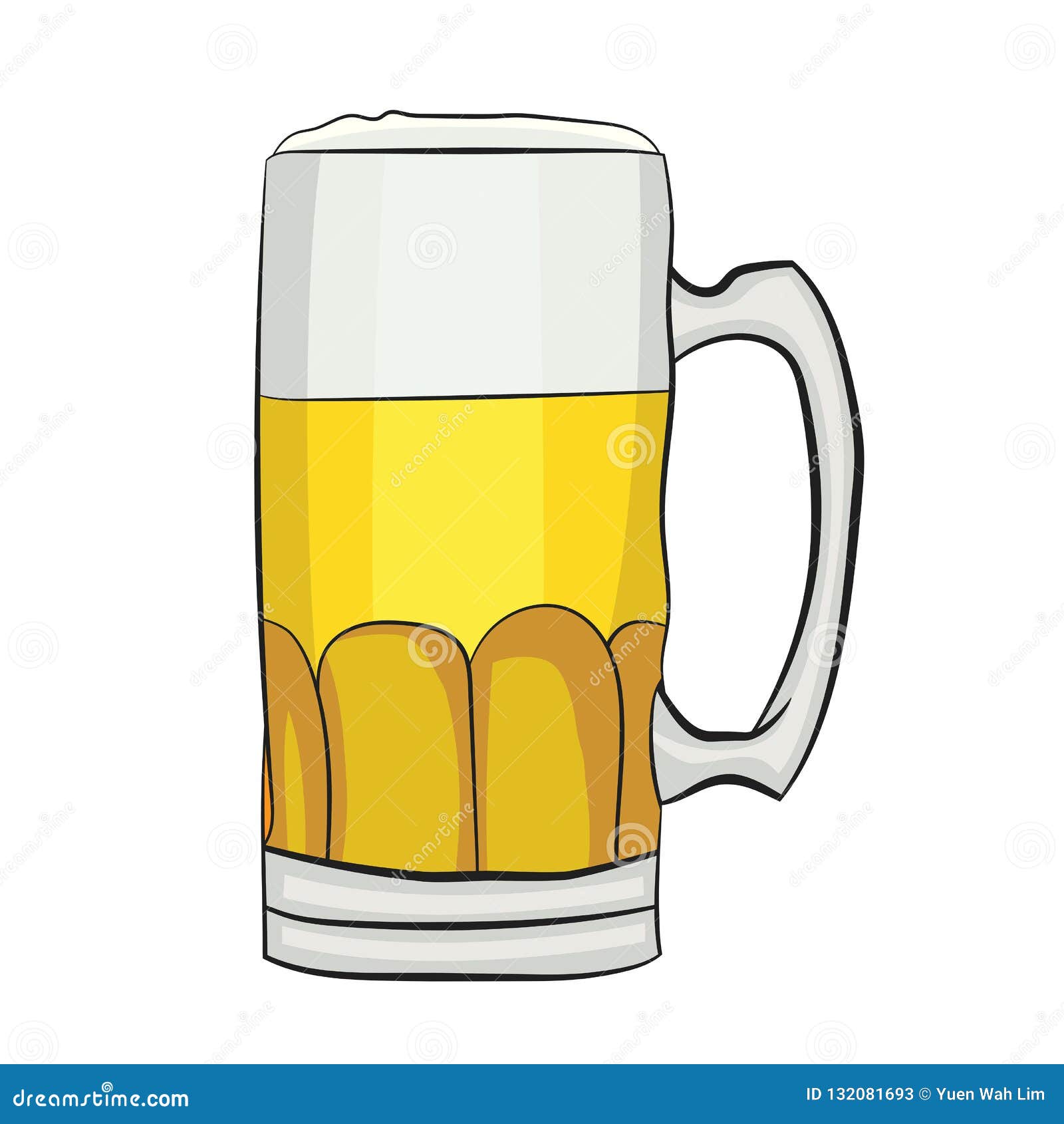 Cartoon Beer Mug stock illustration. Illustration of white - 132081693