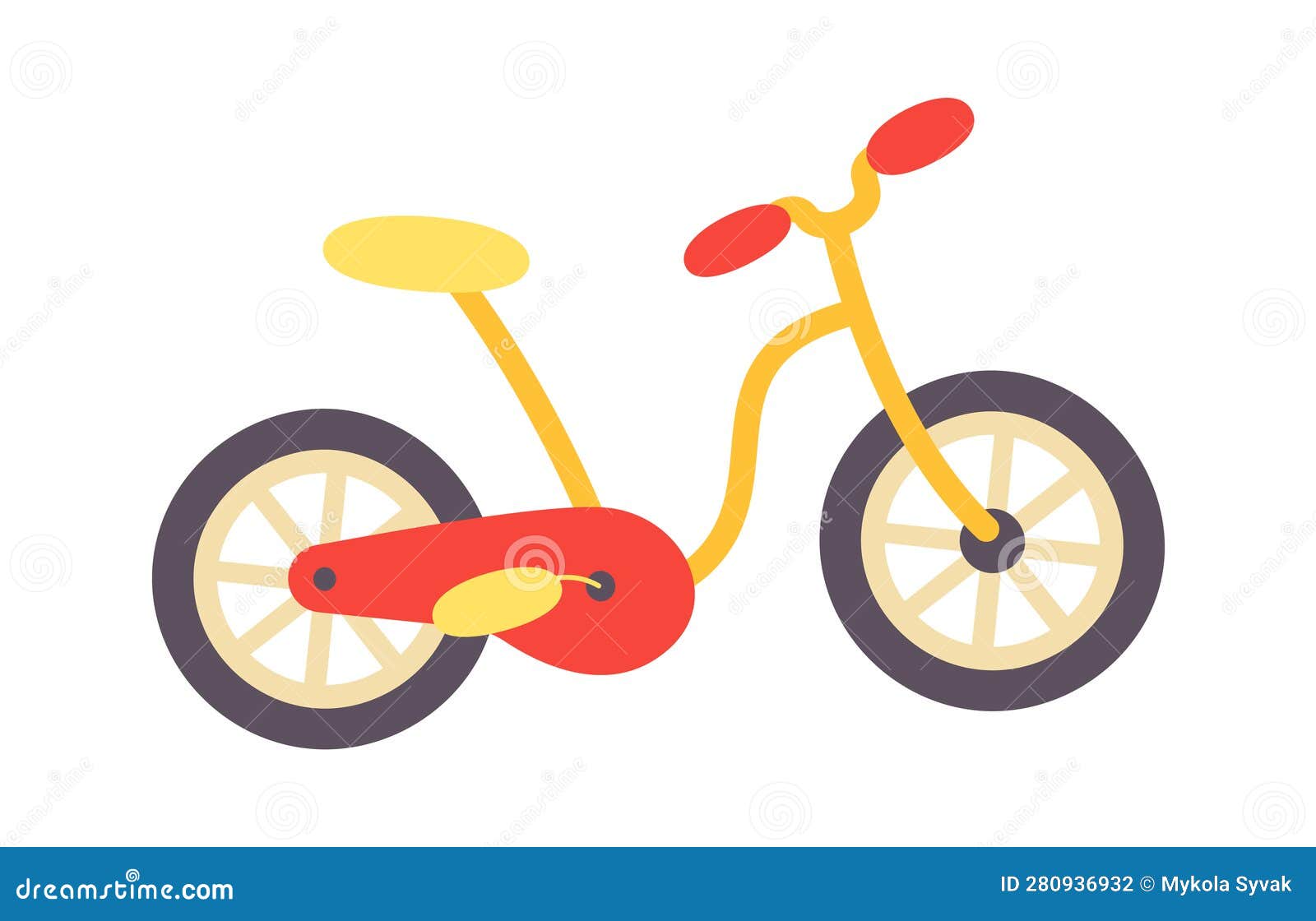 Cartoon Bicycle Vehicle stock vector. Illustration of ride 280936932