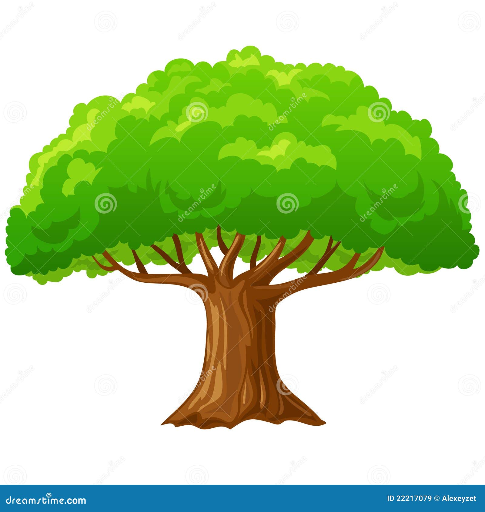 Cartoon Big Green Tree Isolated on White. Stock Vector - Illustration of alone, nature: 22217079 Cartoon Big Green Tree Isolated on White. Stock Vector - Illustration of alone, nature: 22217079