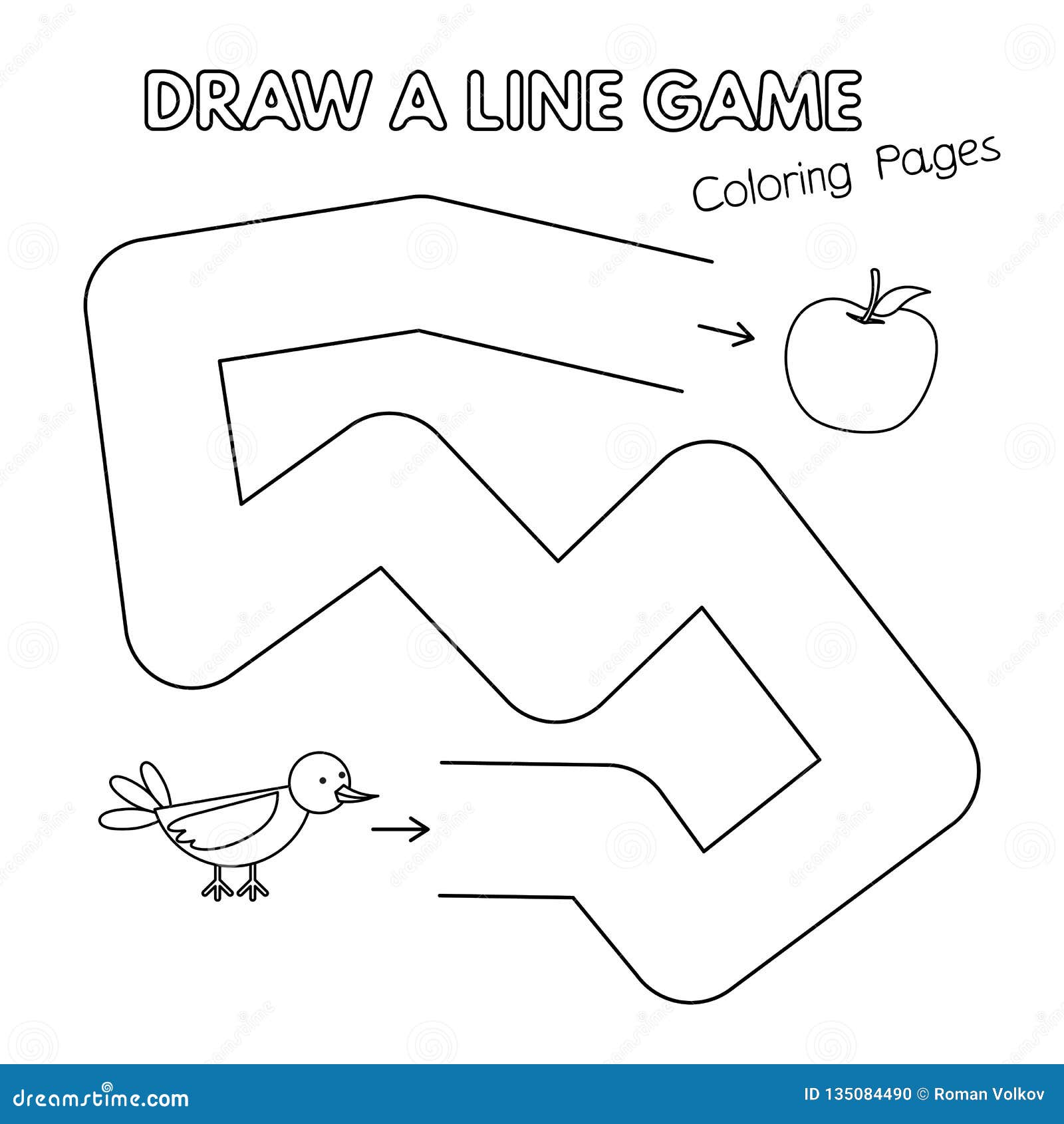 Download Cartoon Bird Coloring Book Game For Kids Stock Vector Illustration Of Character Cheerful 135084490