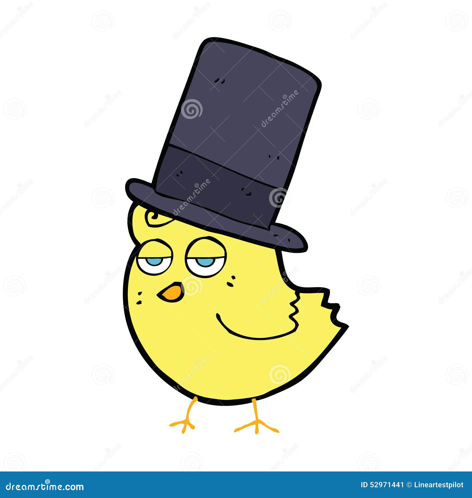 Cartoon bird in top hat stock illustration. Illustration of cartoon