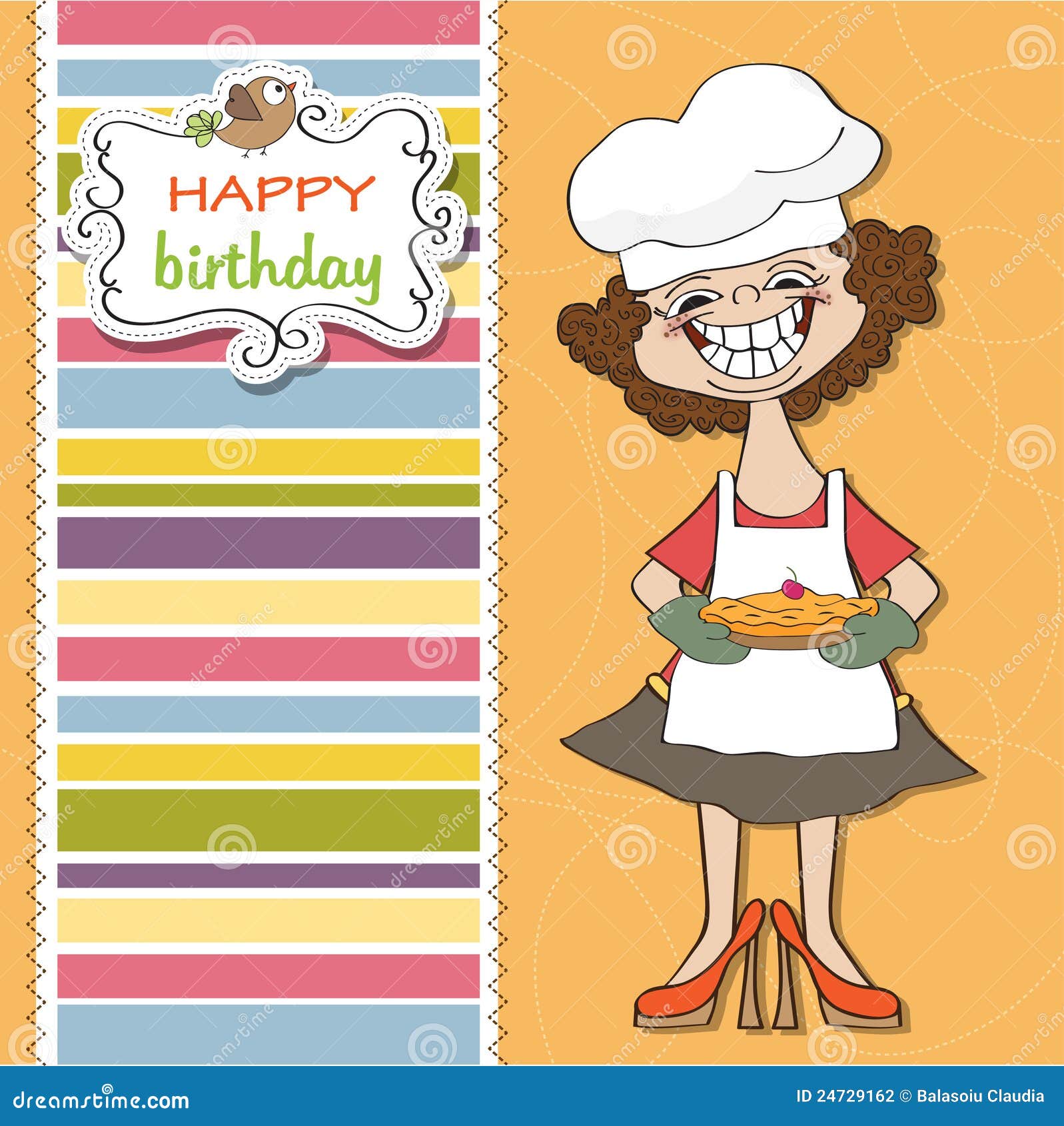 Cartoon Birthday Greeting Card Stock Photography - Image: 24729162