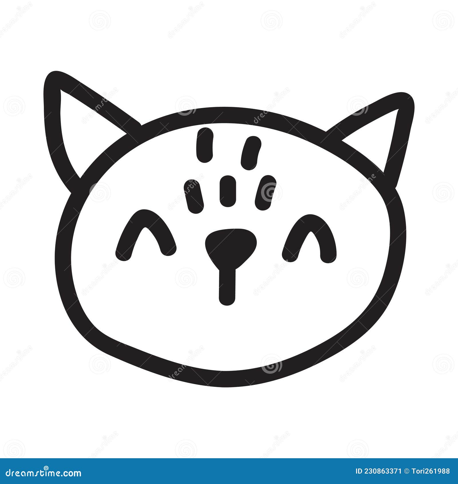 Super simple cat outline for an icon