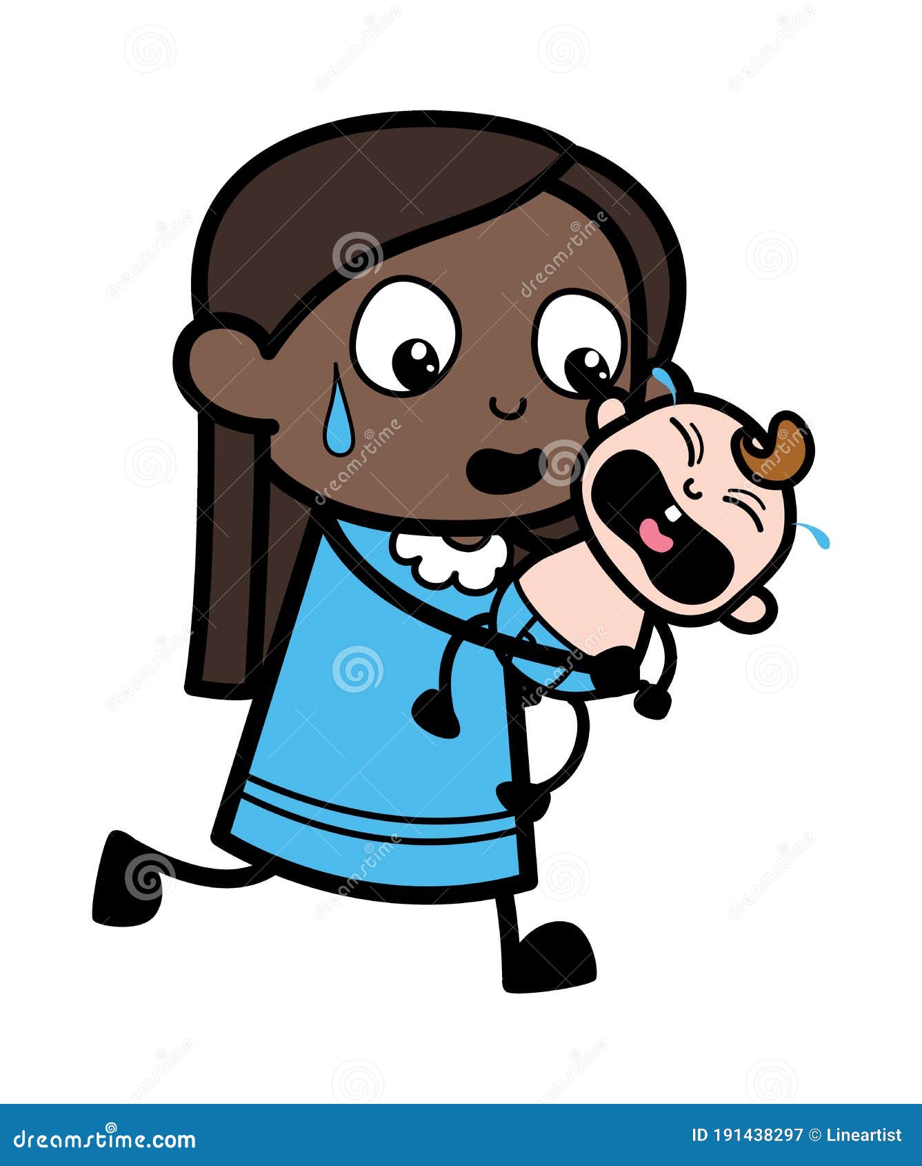 Cartoon Black Girl Holding Crying Baby Stock Illustration - Illustration of funny, baby: 191438297 Cartoon Black Girl Holding Crying Baby Stock Illustration - Illustration of funny, baby: 191438297