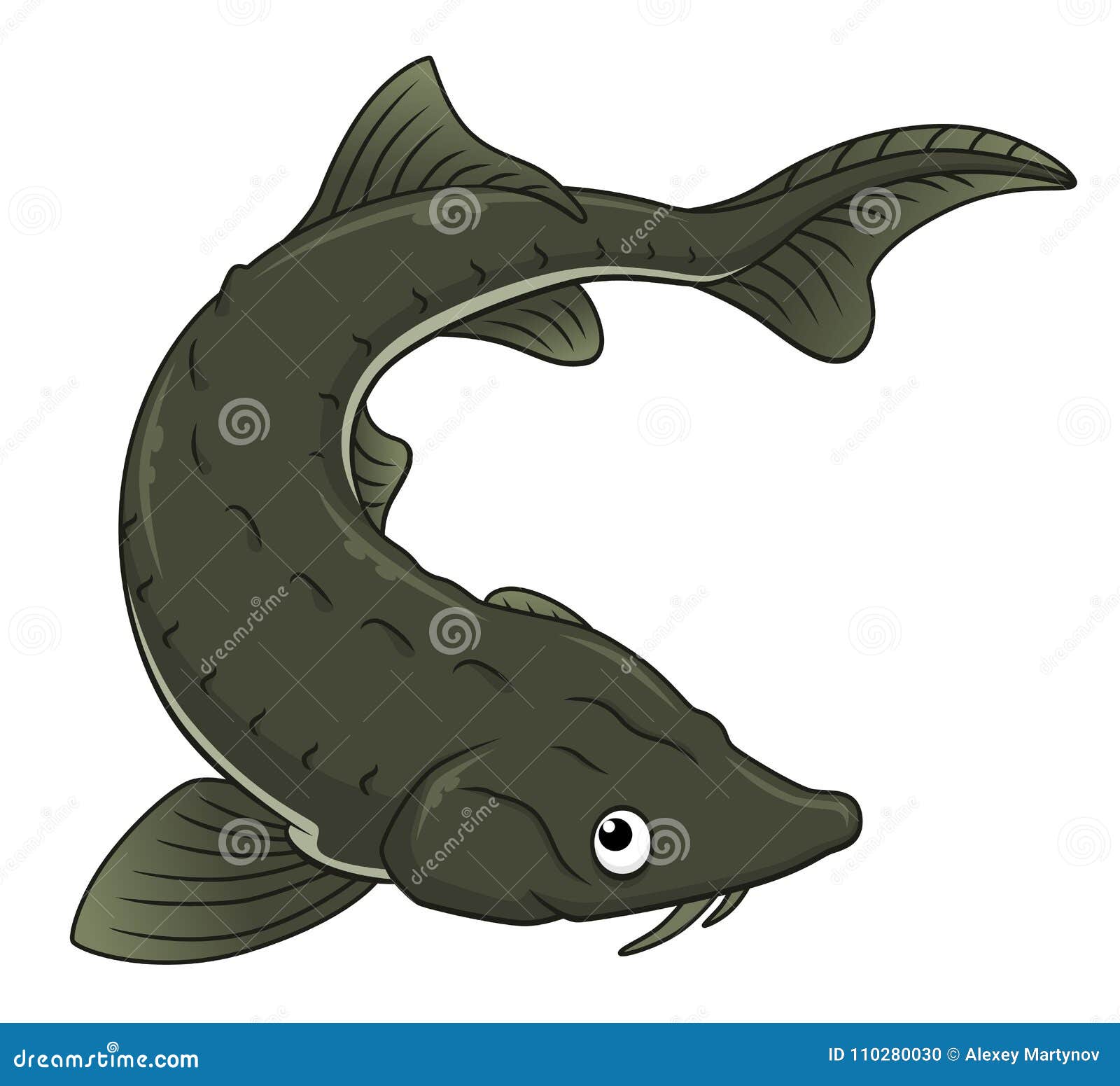 Cartoon Sturgeon Fish Vector Illustration | CartoonDealer.com #83729502