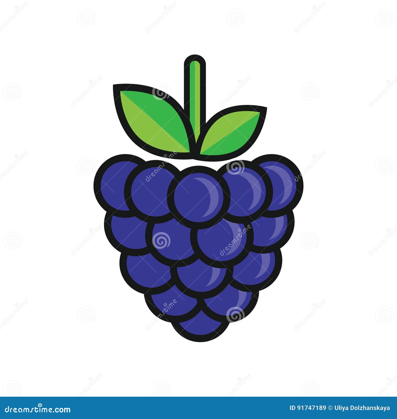 Cartoon blackberry stock vector. Illustration of summer 91747189