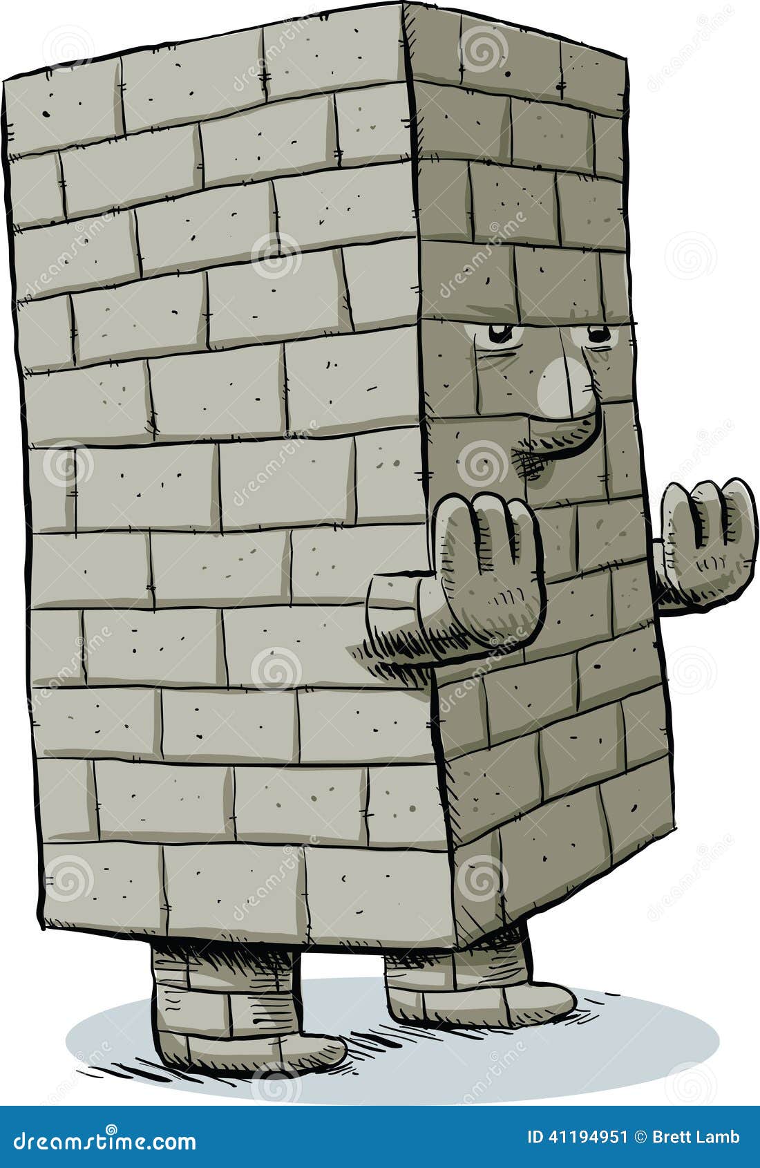 Cartoon Block Monster stock illustration. Illustration of ...