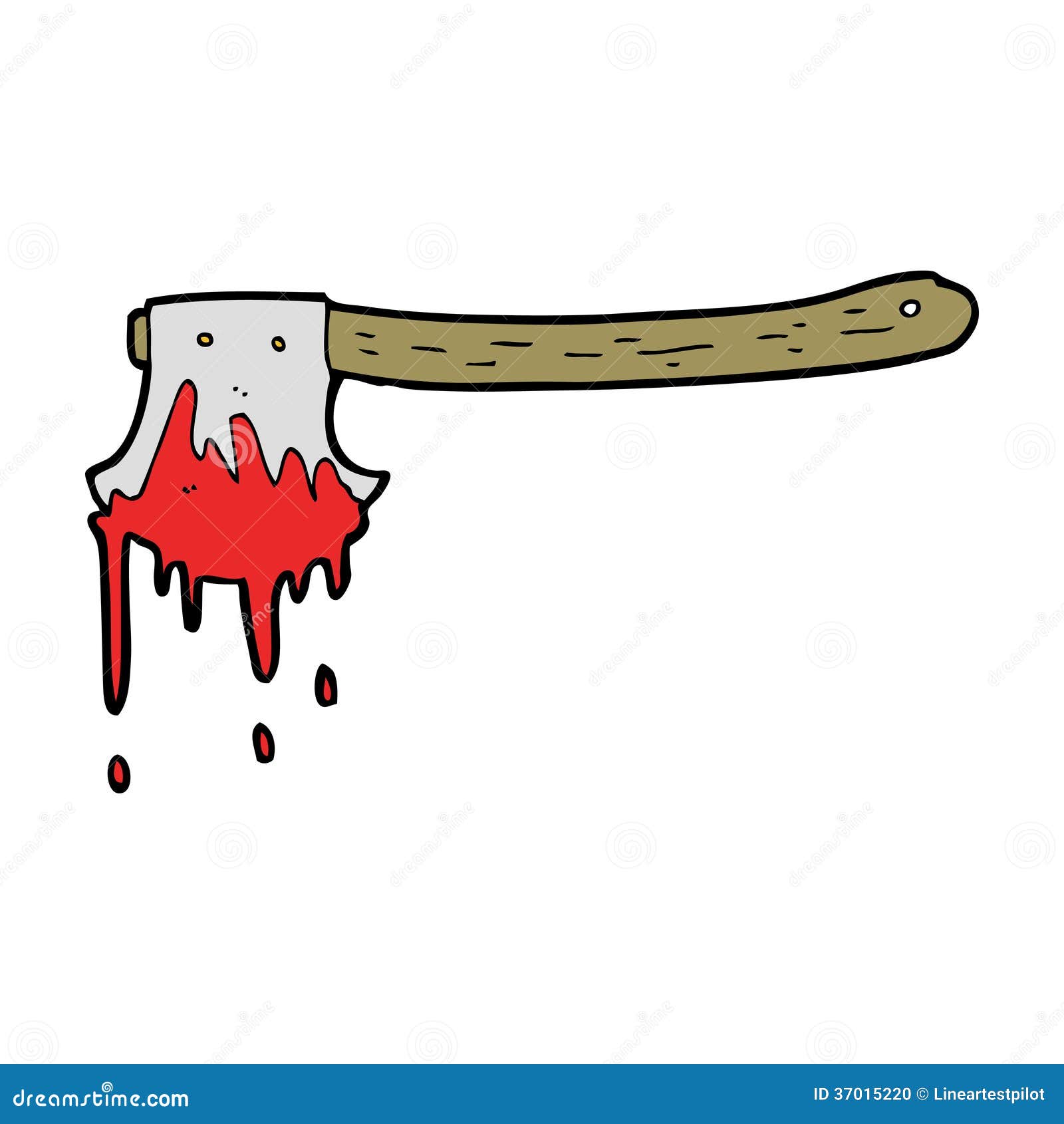 Cartoon bloody axe stock vector. Illustration of doodle 37015220