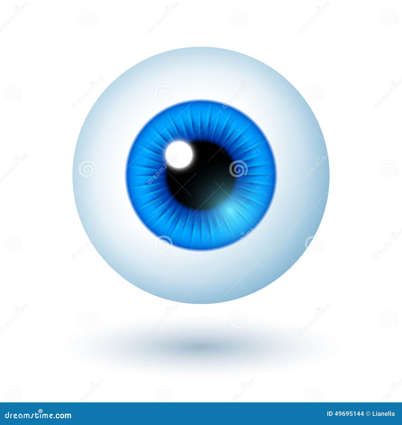 Cartoon Blue Eye Stock Vector Image 49695144