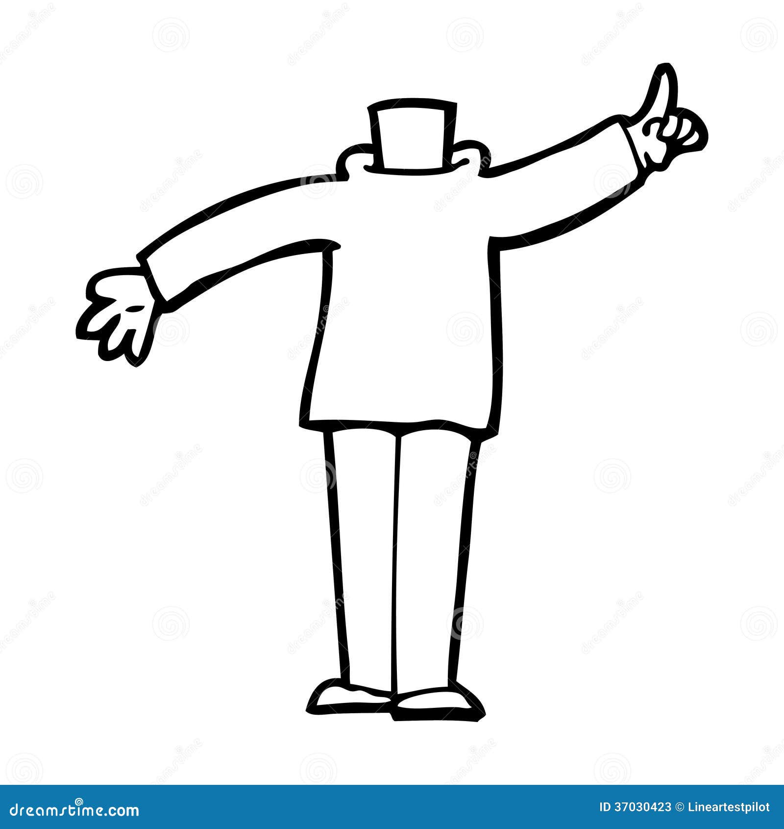 Cartoon Body with Raised Hand (mix and Match Cartoons or Add Own Photos)  Stock Illustration - Illustration of funny, drawing: 37030423