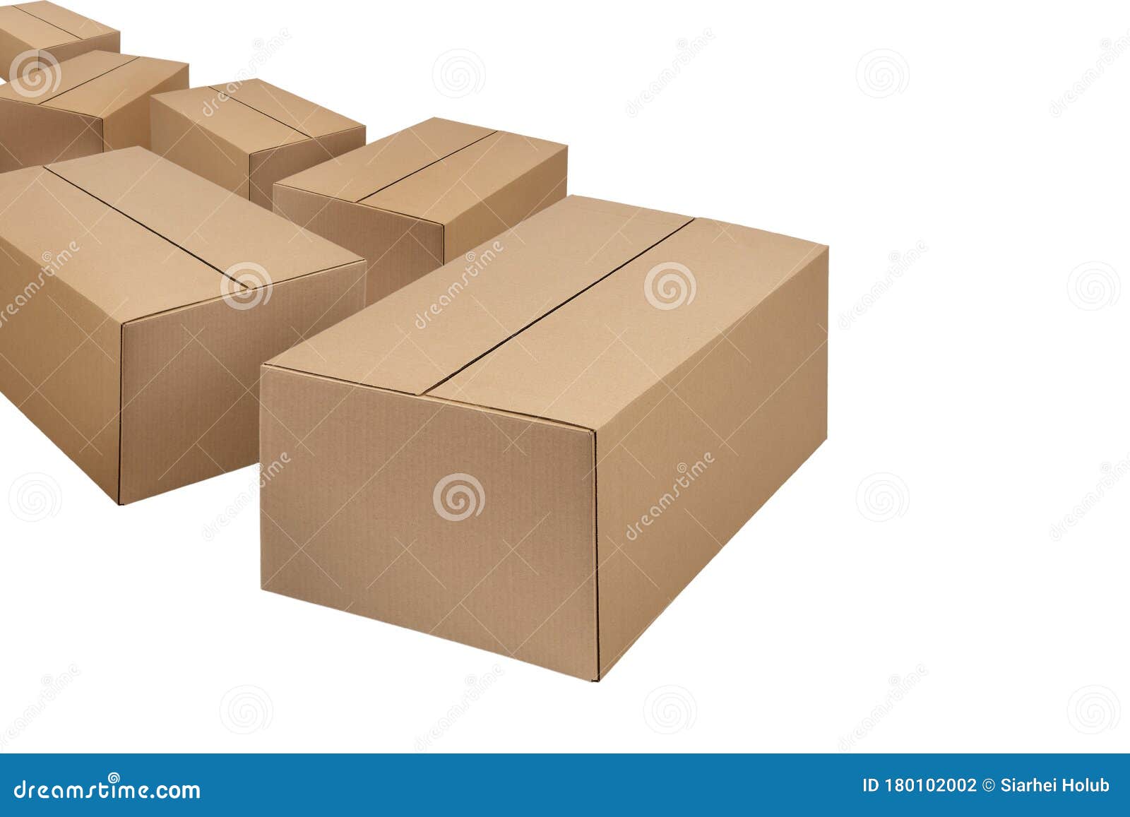Cartoon Box Isolated on White Box for Parcels and Crossings. Moving Box.  Stock Photo - Image of moving, delivery: 180102002