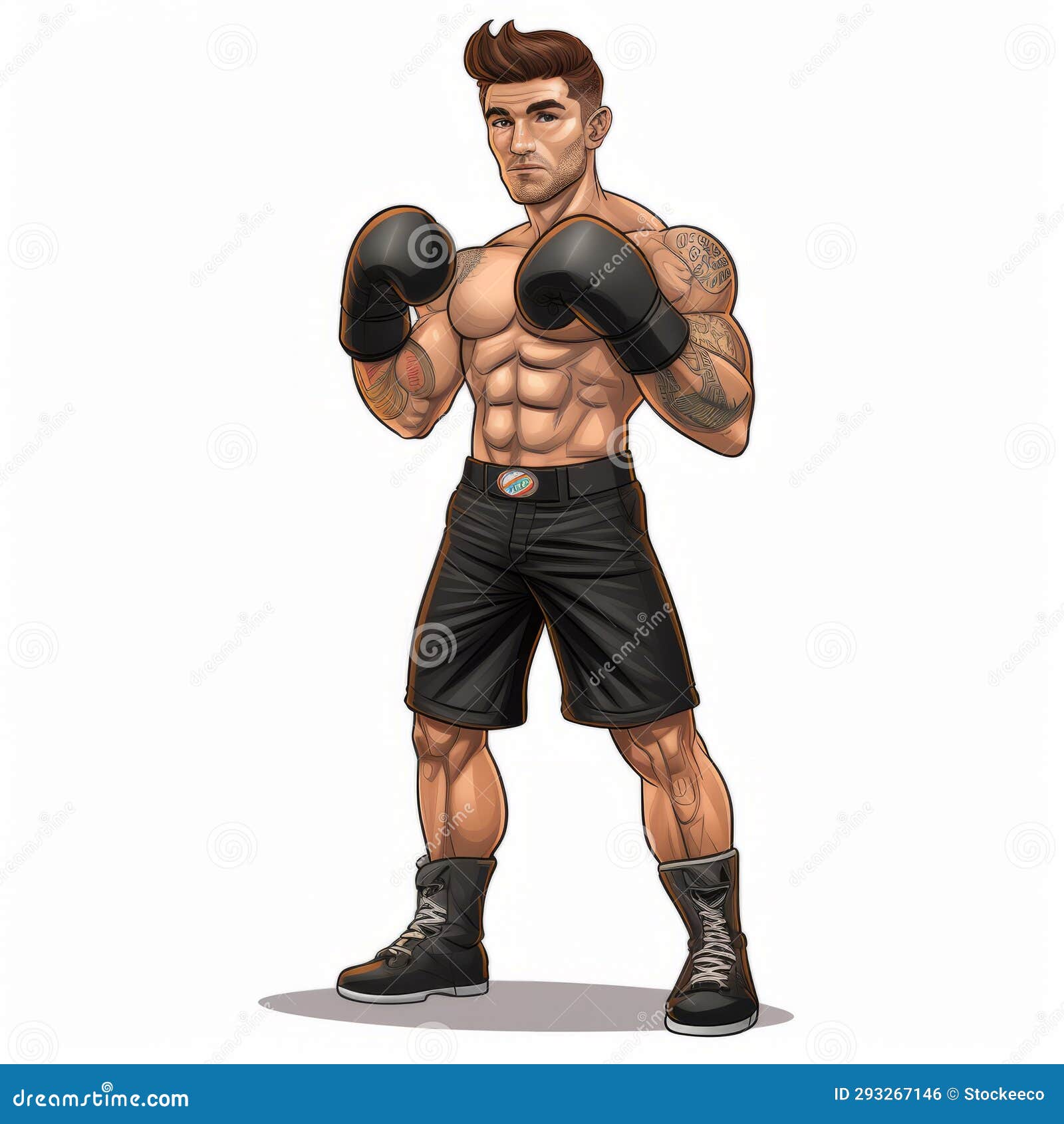 Cartoon Boxer Illustration: Artgerm Inspired Pin Up Boxing David Stock ...