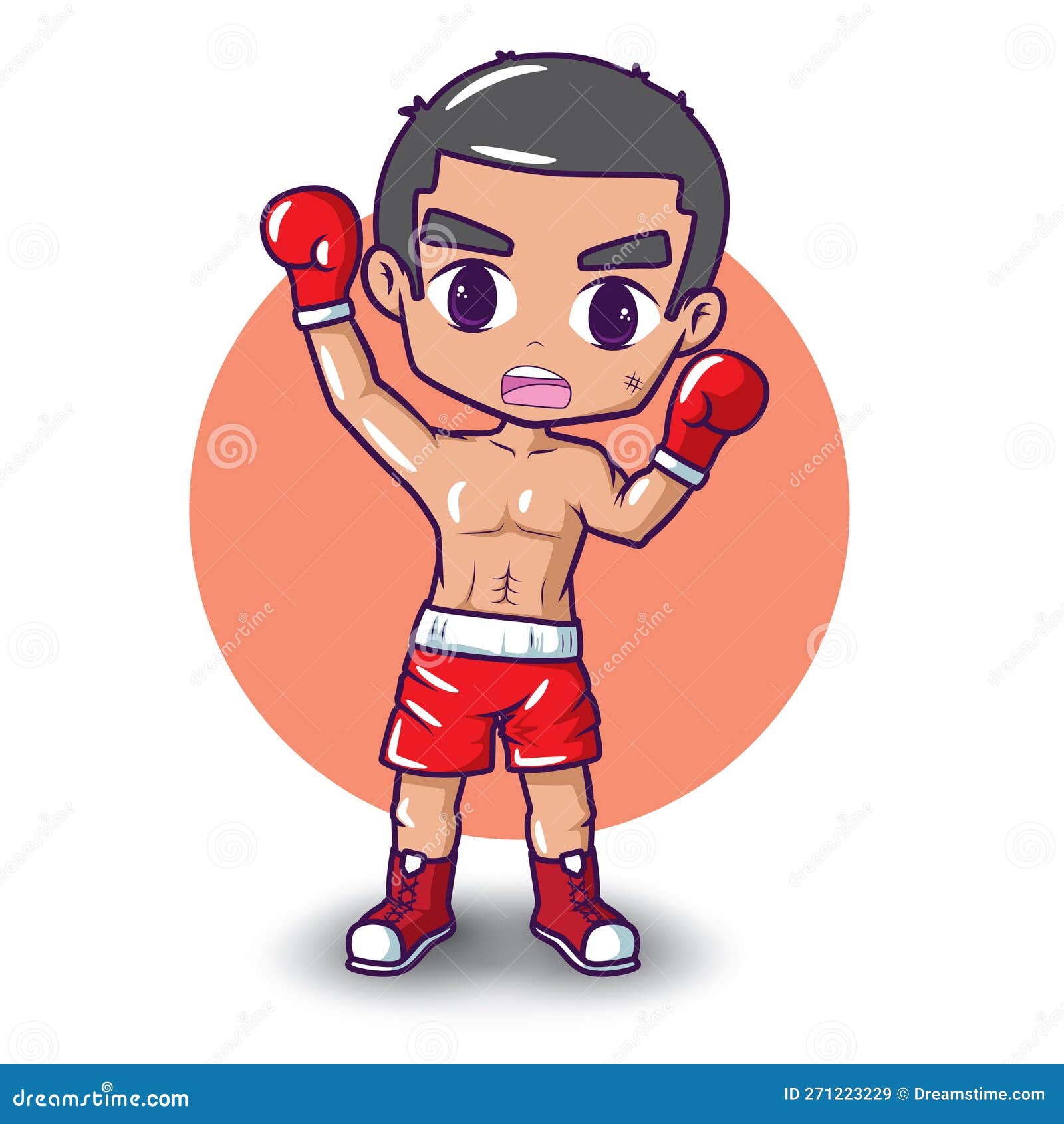 Cartoon Boxing Vector., Sport Concept Stock Vector - Illustration of ...