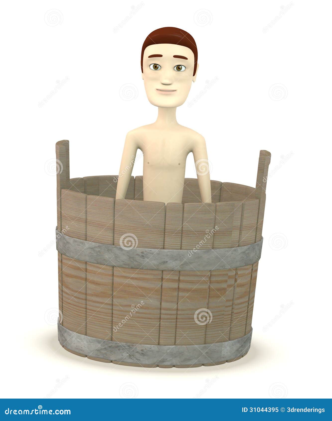 Cartoon Boy In Bucket Royalty Free Stock Photo Image 31044395