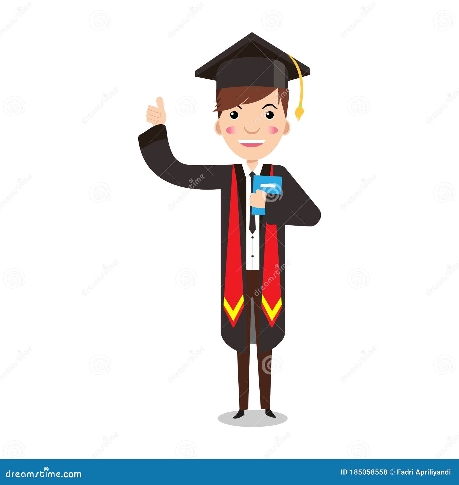 Cartoon Boy Graduation Giving Thumbs Up Stock Vector - Illustration of degree, college: 185058558 Cartoon Boy Graduation Giving Thumbs Up Stock Vector - Illustration of degree, college: 185058558