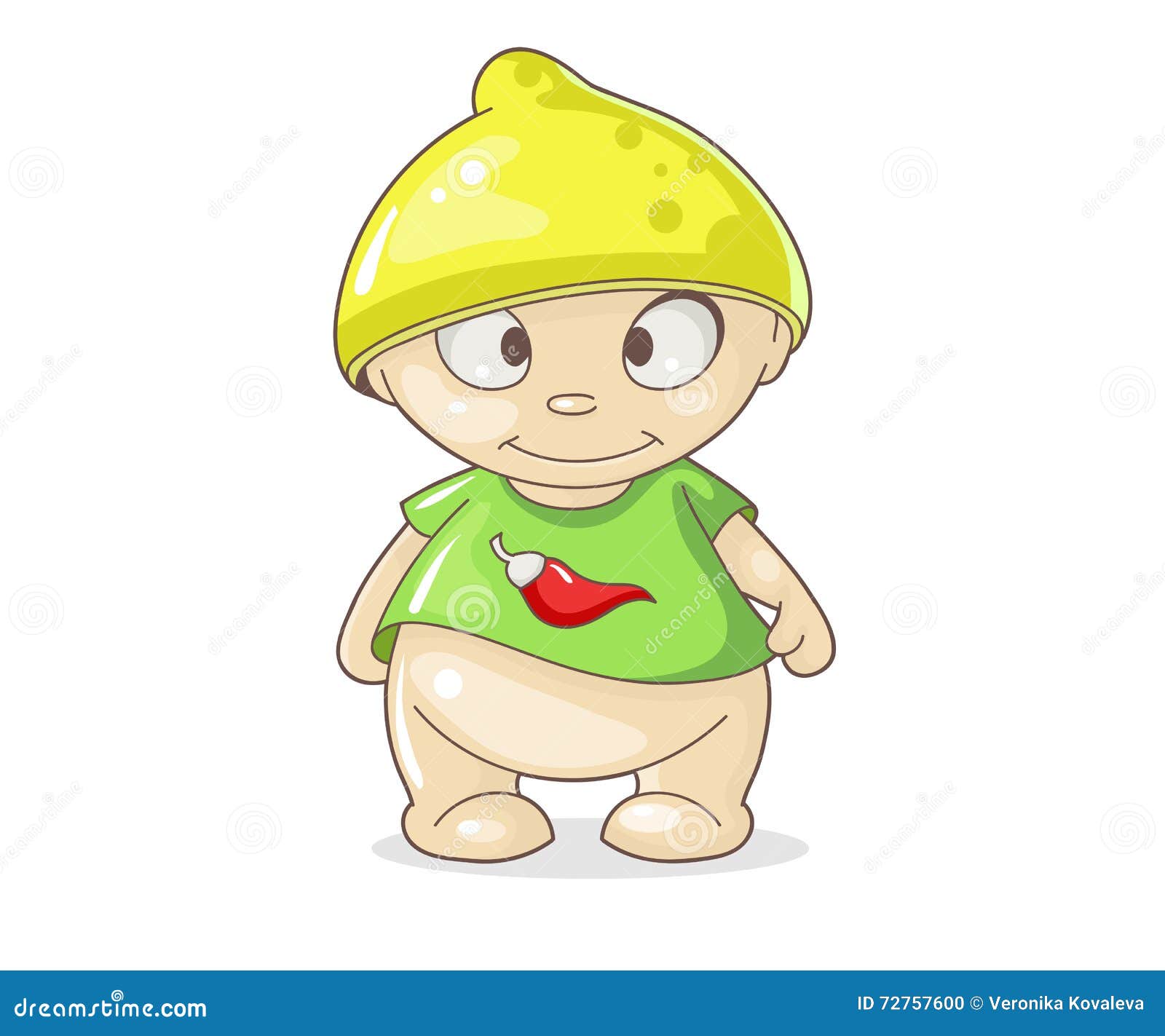 cartoon boy with hat lemon