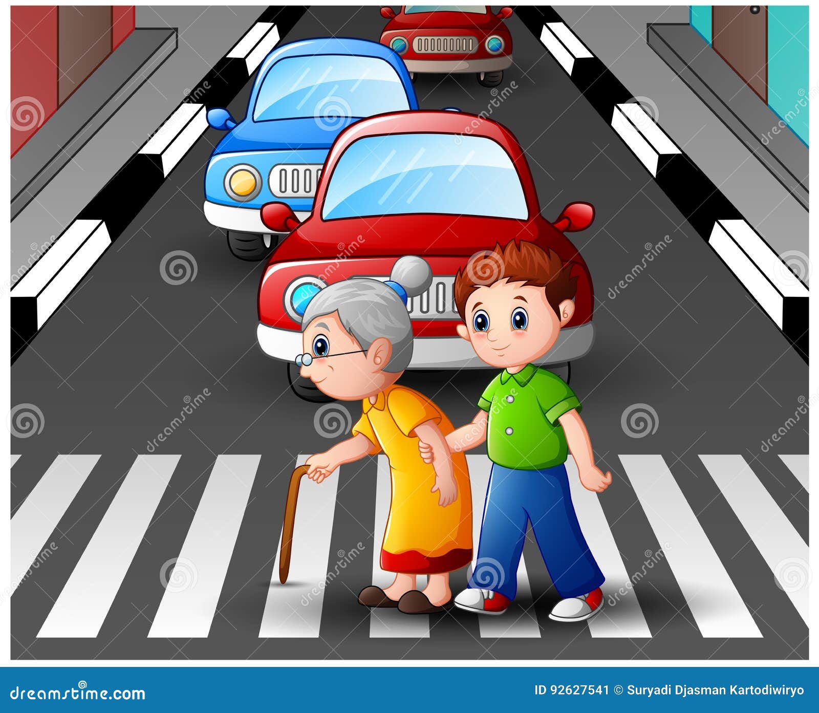 Kids Crossing Road Stock Illustrations – 741 Kids Crossing Road