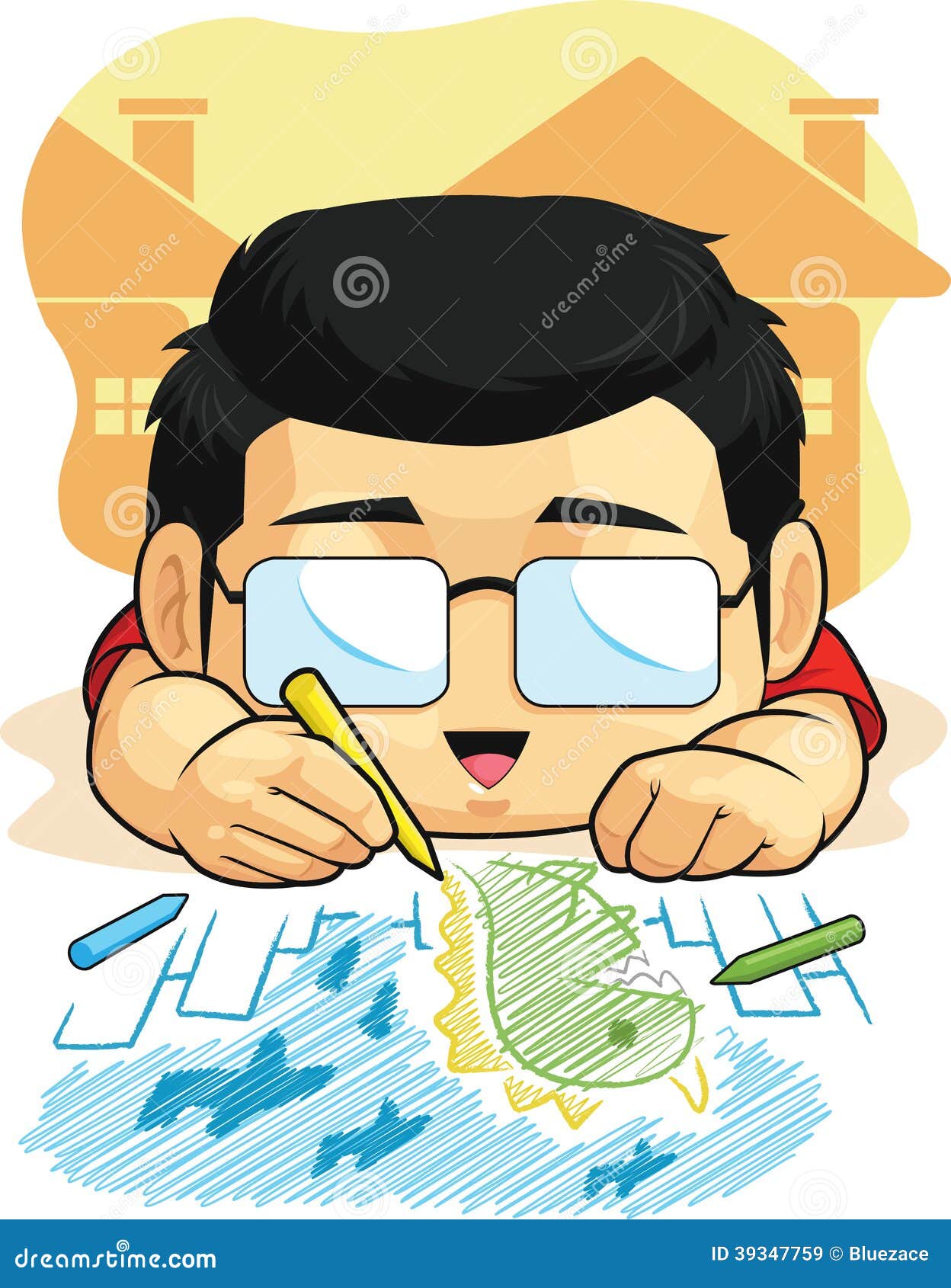 Cartoon of Boy Loves Drawing & Doodling Stock Vector - Illustration of elementary, cute: 39347759 Cartoon of Boy Loves Drawing & Doodling Stock Vector - Illustration of elementary, cute: 39347759