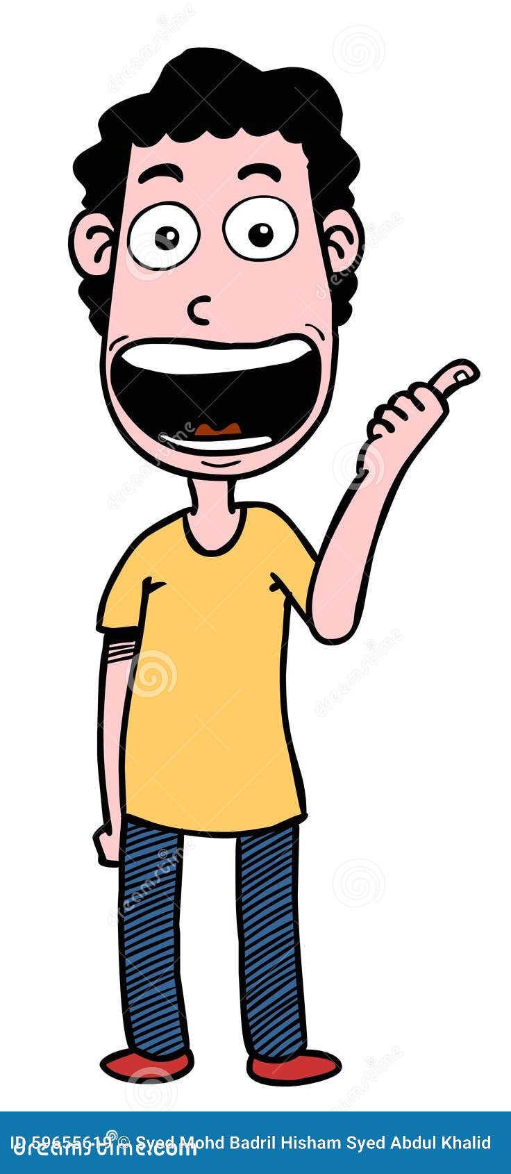 Cartoon Boy Showing Good Hand Stock Vector Image 59655619