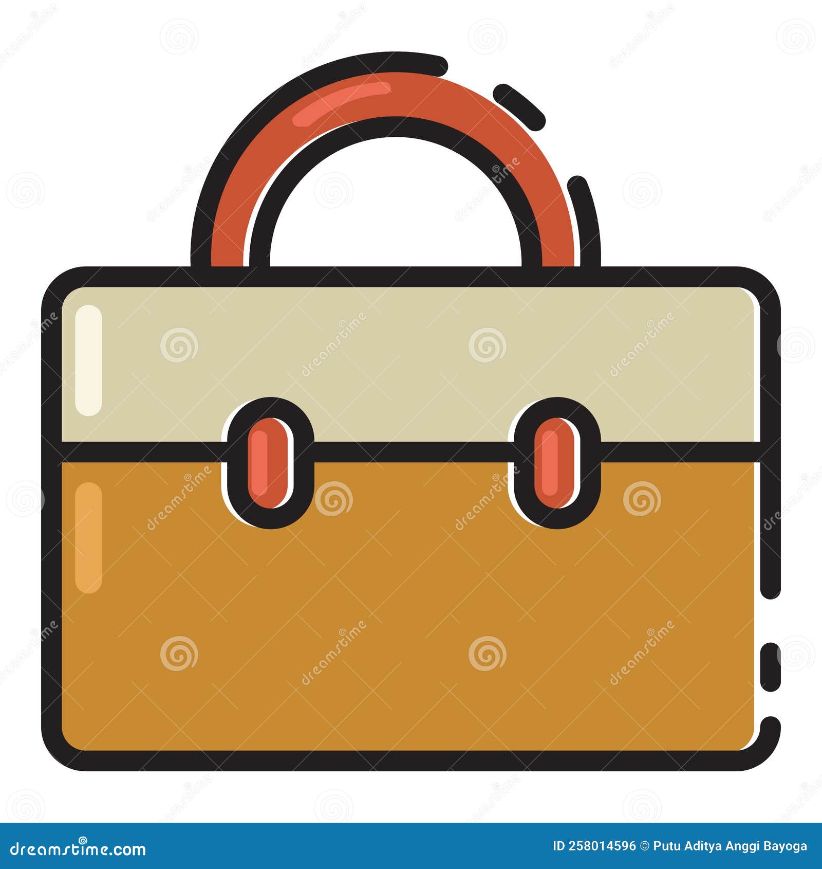 Cartoon briefcase stock vector. Illustration of briefcase 258014596