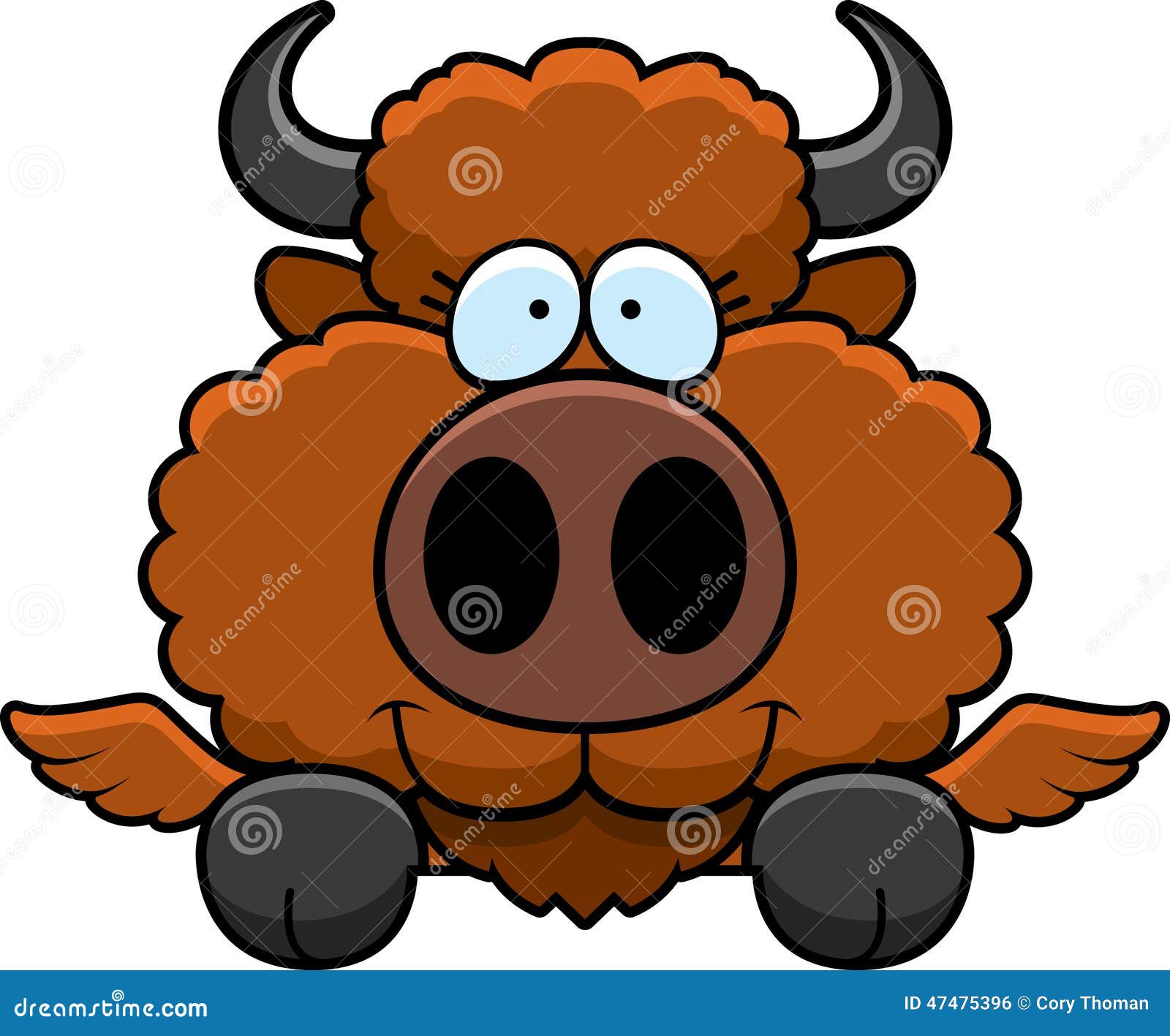 Cartoon Buffalo Wings Peeking Stock Vector Illustration of peeking