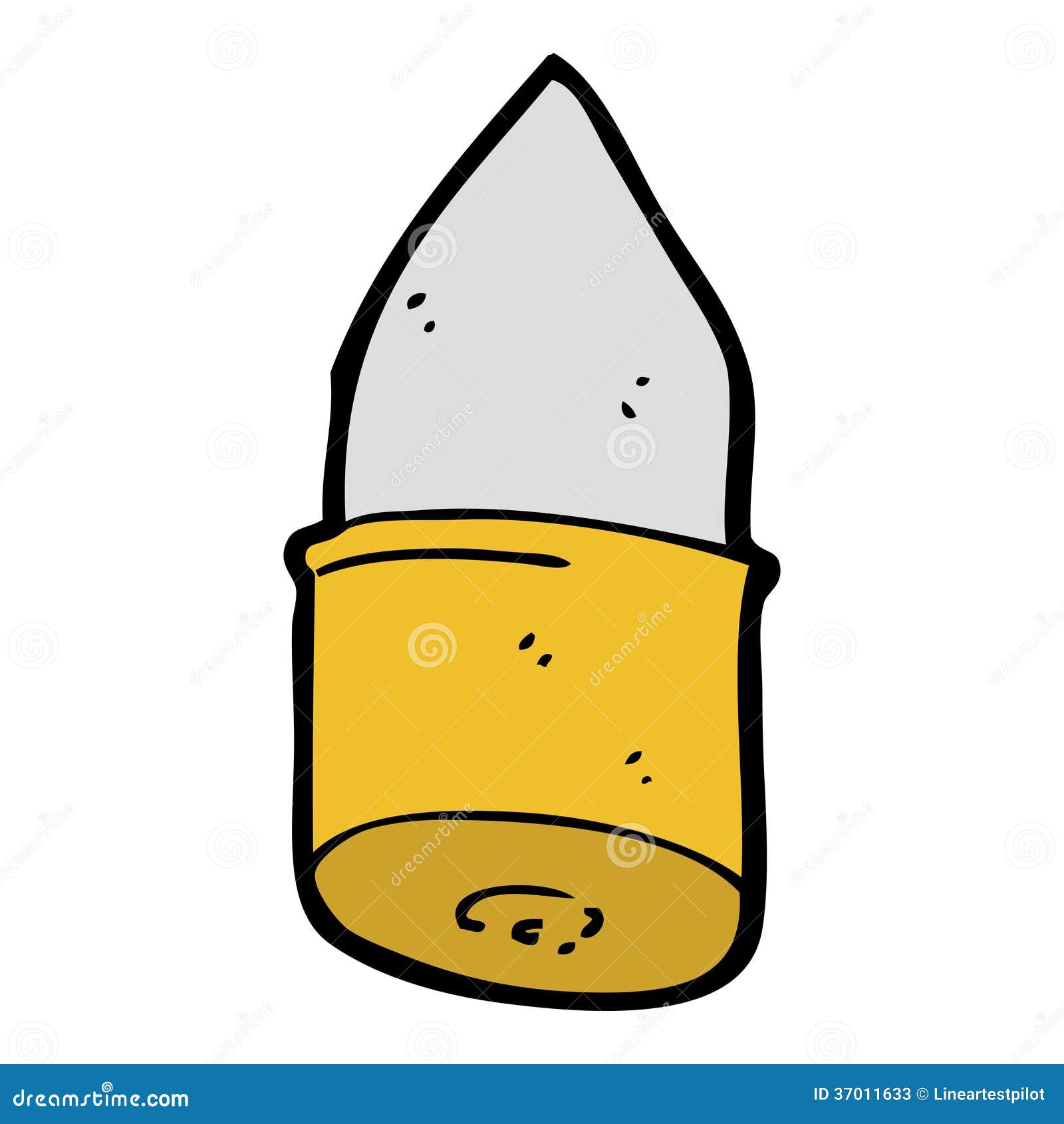 Cartoon bullet stock vector. Illustration of bullet, clip - 37011633