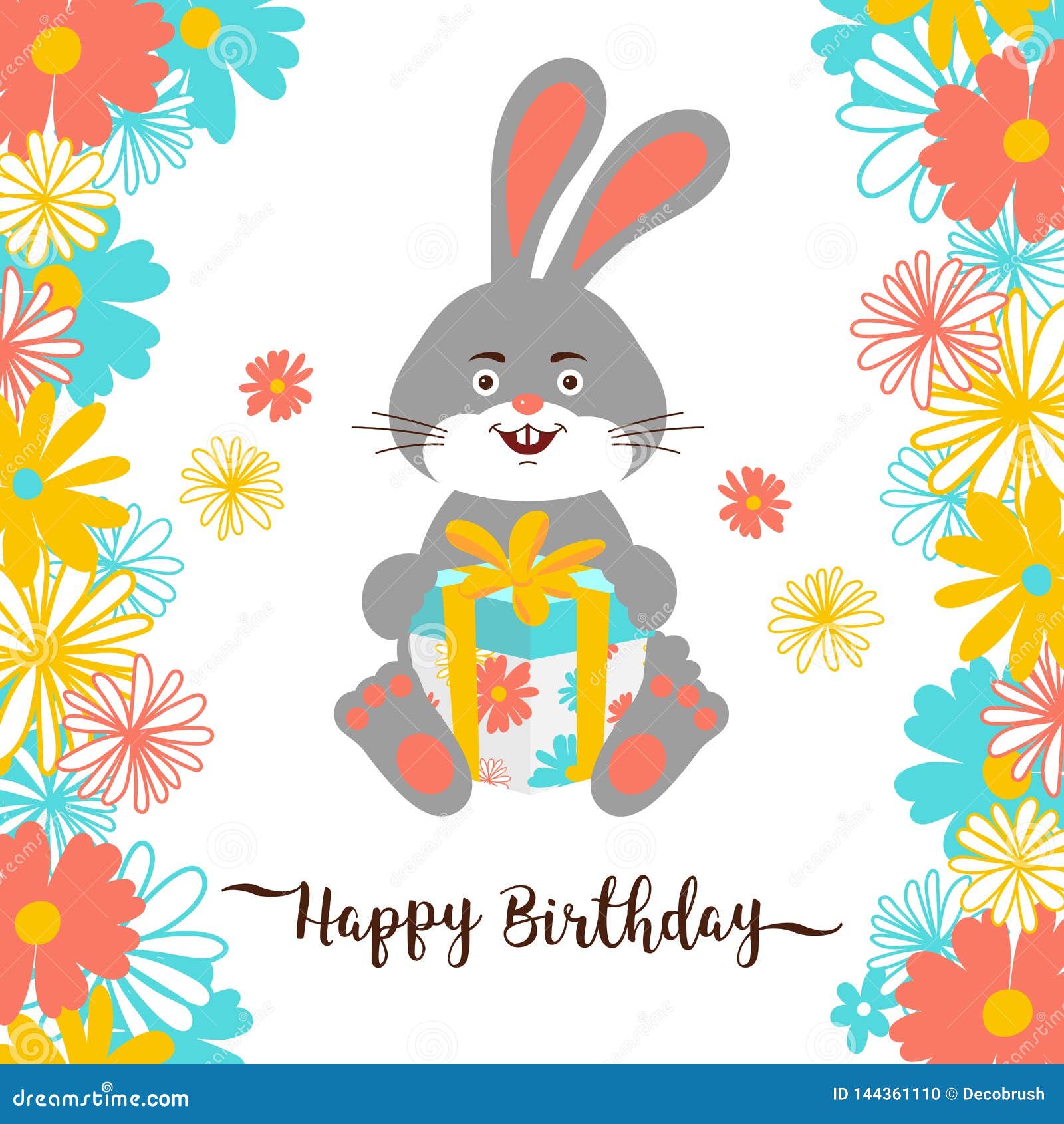 Greeting Card W/ TRACKING Details about   Birthday Bunny Rabbit Bow Flowers Bee Pink GLITTERED 
